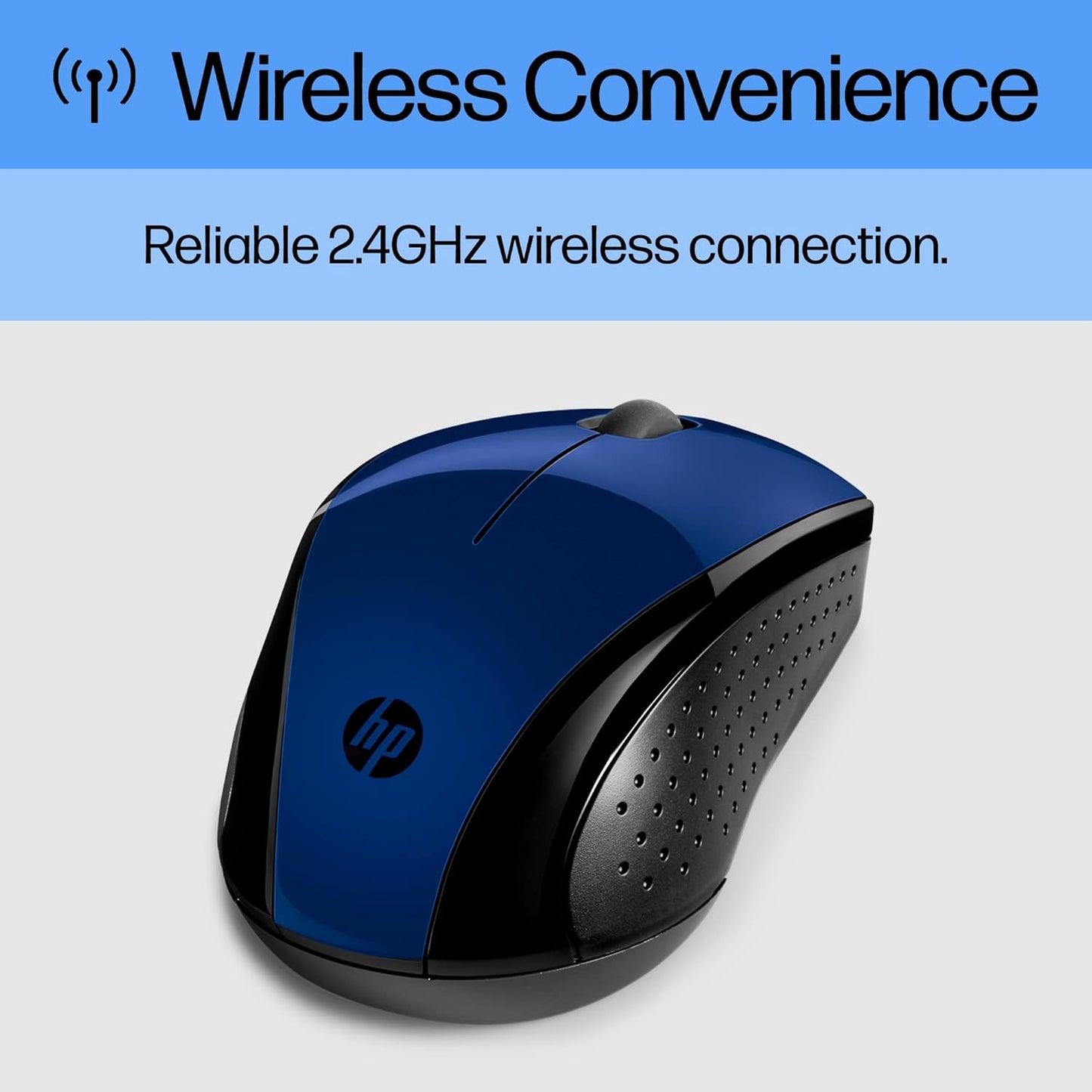 HP X3000 G3 Wireless Mouse - Blue, 15-Month Battery, Side Grips for Control, Travel-Friendly, Blue LED, Powerful 1600 DPI Optical Sensor, Compatible with Wins PC/Laptop, Mac, Chromebook (683N8AA#ABL)