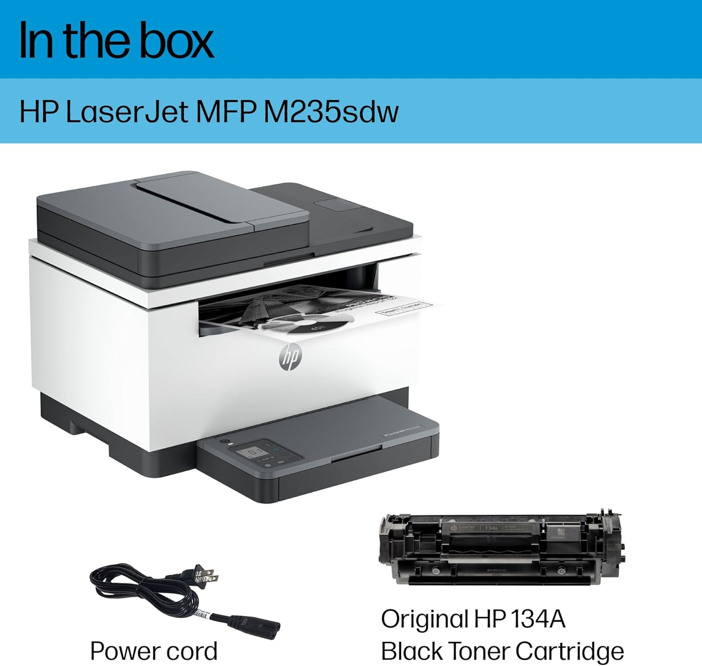 HP Laserjet MFP M235sdw All-in-One Laser Wireless Printer, Scan/Copy, Black & White, Duplex, Best for Office