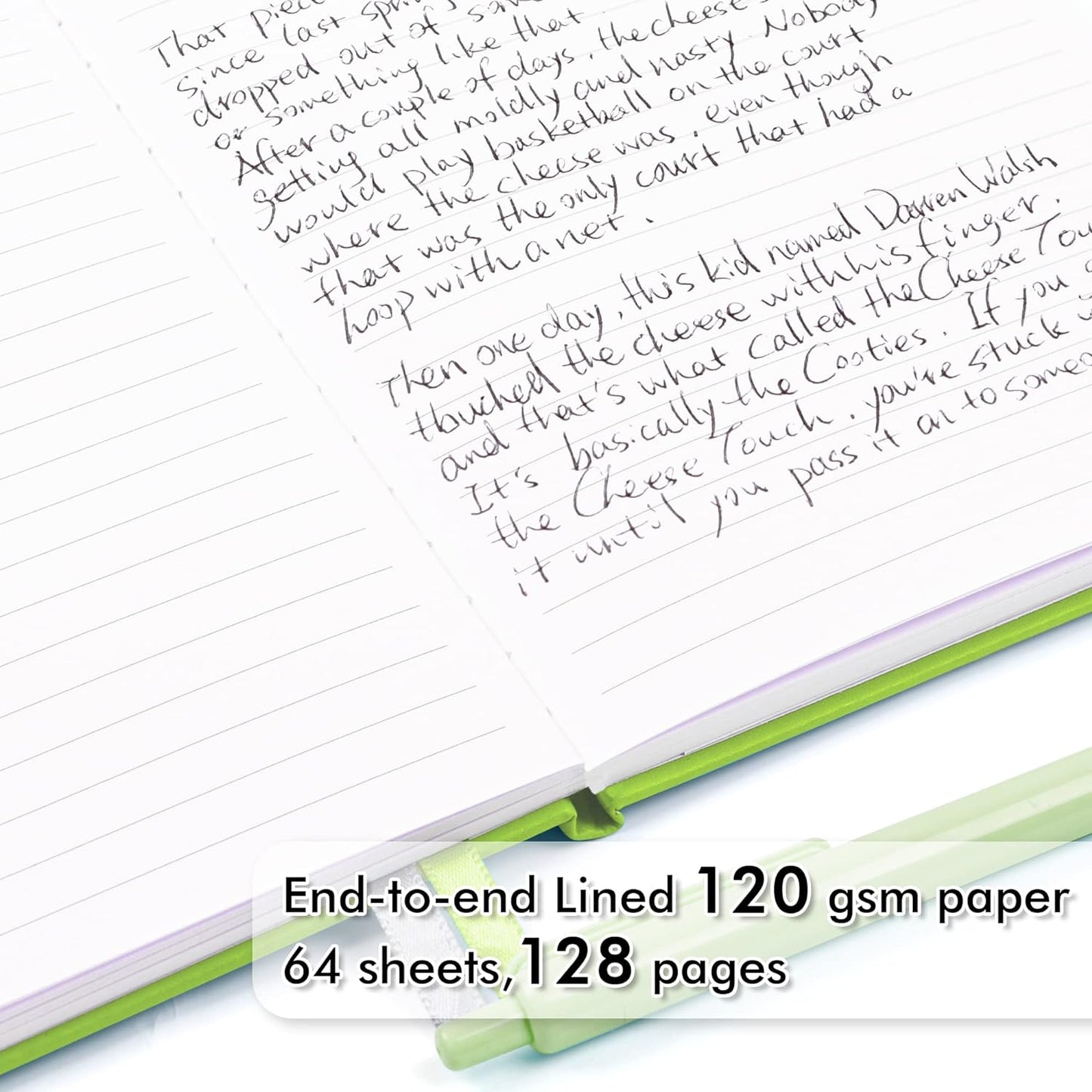 feela 24 Pack Journal Notebook Bulk for Work, Business Notebook Hardcover Lined Writing Journal with Pen Holder for Men Women Note Taking, with 24 Black Pens, 120 GSM, 5.1”x8.3”, A5, Green