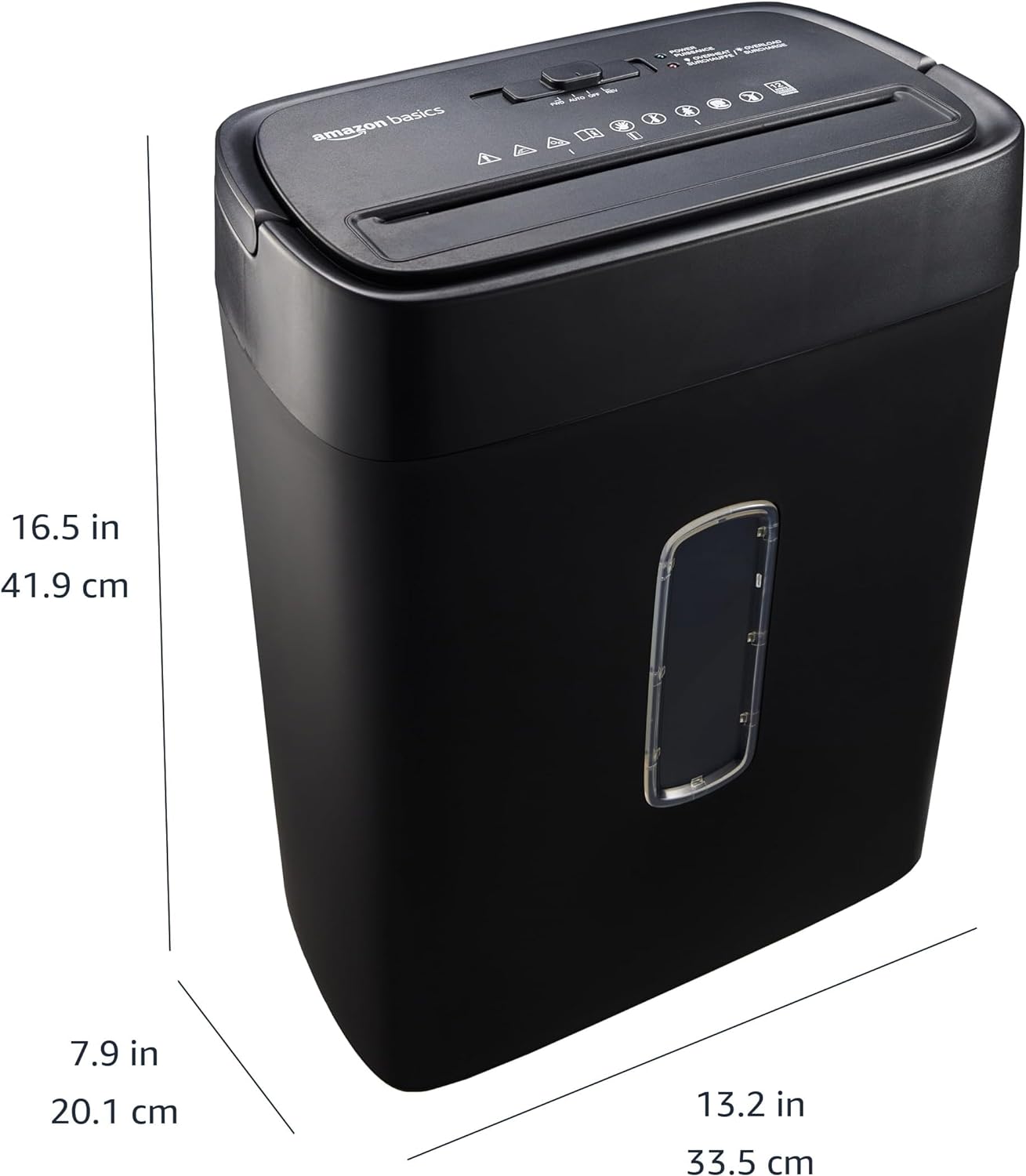 Amazon Basics Cross Cut Paper and Credit Card Shredder, 12 Sheet (New Model), Black