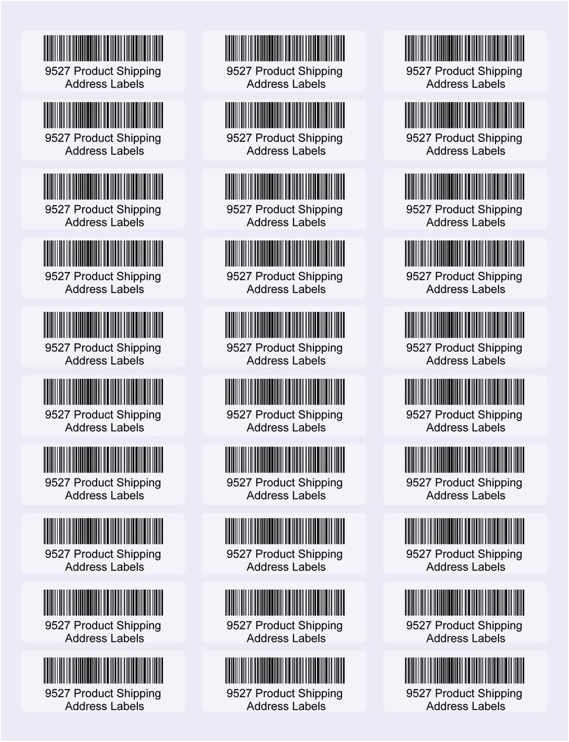9527 Product 30 up 1 x 2-5/8 Sticker Labels Shipping Address Labels 500 Sheets SKU Labels for Laser/Ink Jet Printer,Total 15000 Labels