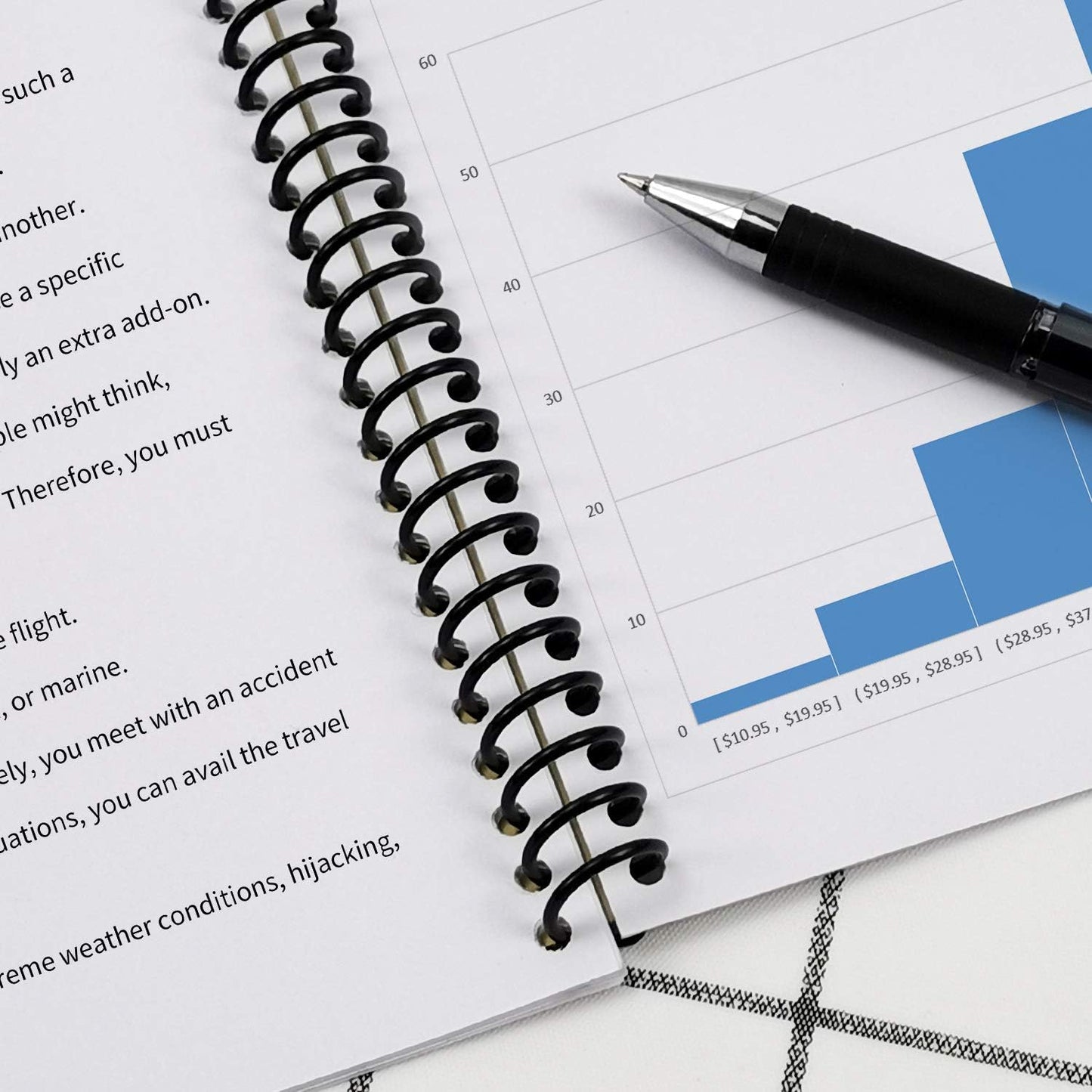 Rayson 3/4" Plastic Spiral Binding Coil, 160 Sheets Capacity, 4:1 Pitch 19mm Black Coil Binding Spines for Business and Educational Purposes, Pack of 50