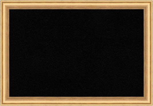 Amanti Art Black Cork Board for Wall, 14x20 Vision Board with Gold Wood Frame, Small Corkboard Office Decor for Home Organization, Casual Corkboard Pinboard to Display Items for Home Organization in