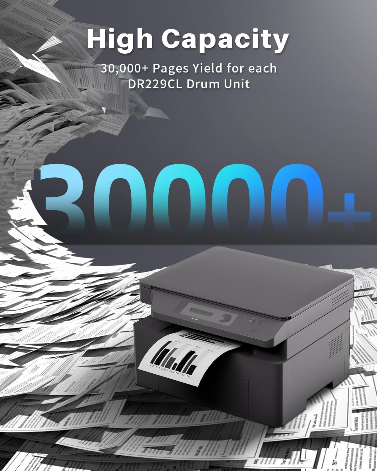 INK4U DR229CL Black Drum Unit Compatible Replacement for Brother DR-229CL DR229 Black Drum Unit for Brother HL-L3220CDW HL-L3280CDW MFC-L3720CDW MFC-L3780CDW HL-L3300CDW HL-L3295CD, 1 Black, No Toner