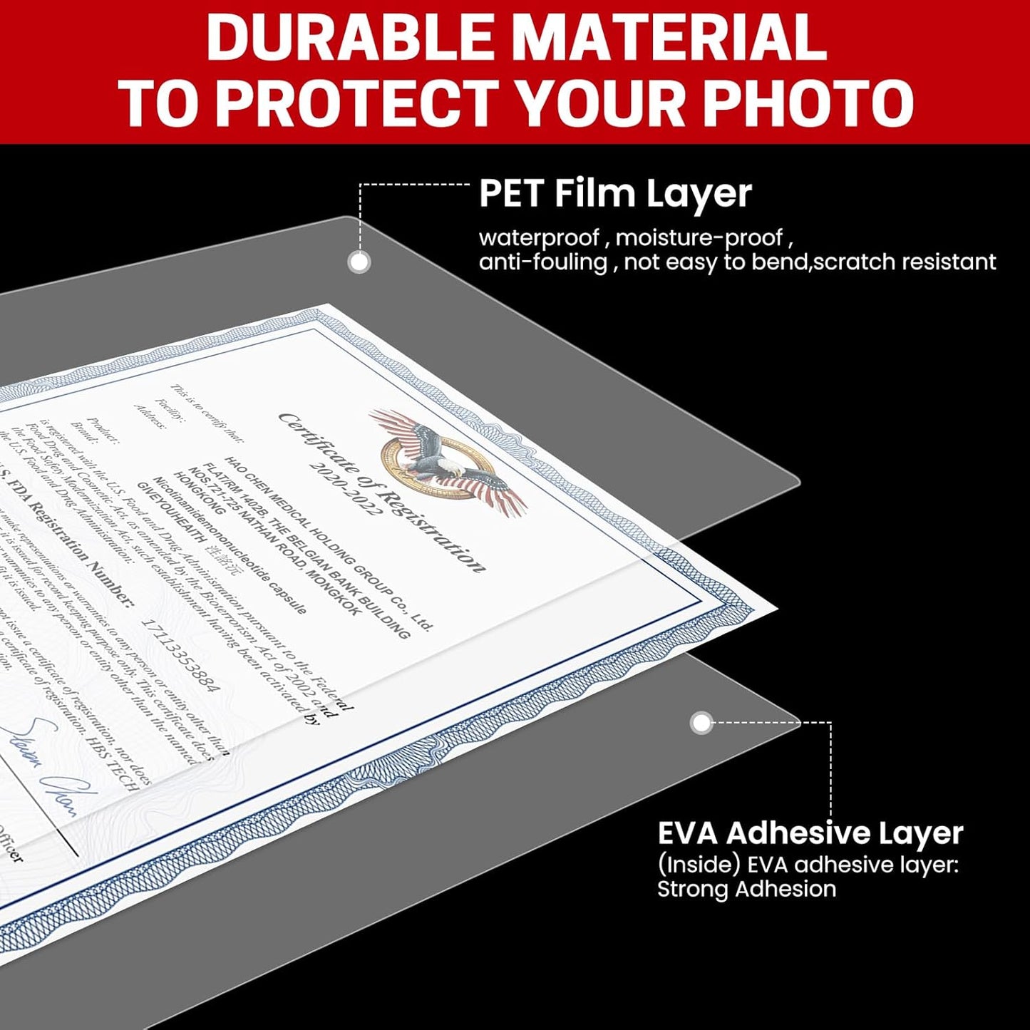 CAREGY 5 Mil Thermal Laminating Pouches (200 Pack) - 9x11.5 Inch Laminating Sheets for 8.5x11 Documents, Clear,Office & School Laminator Supplies