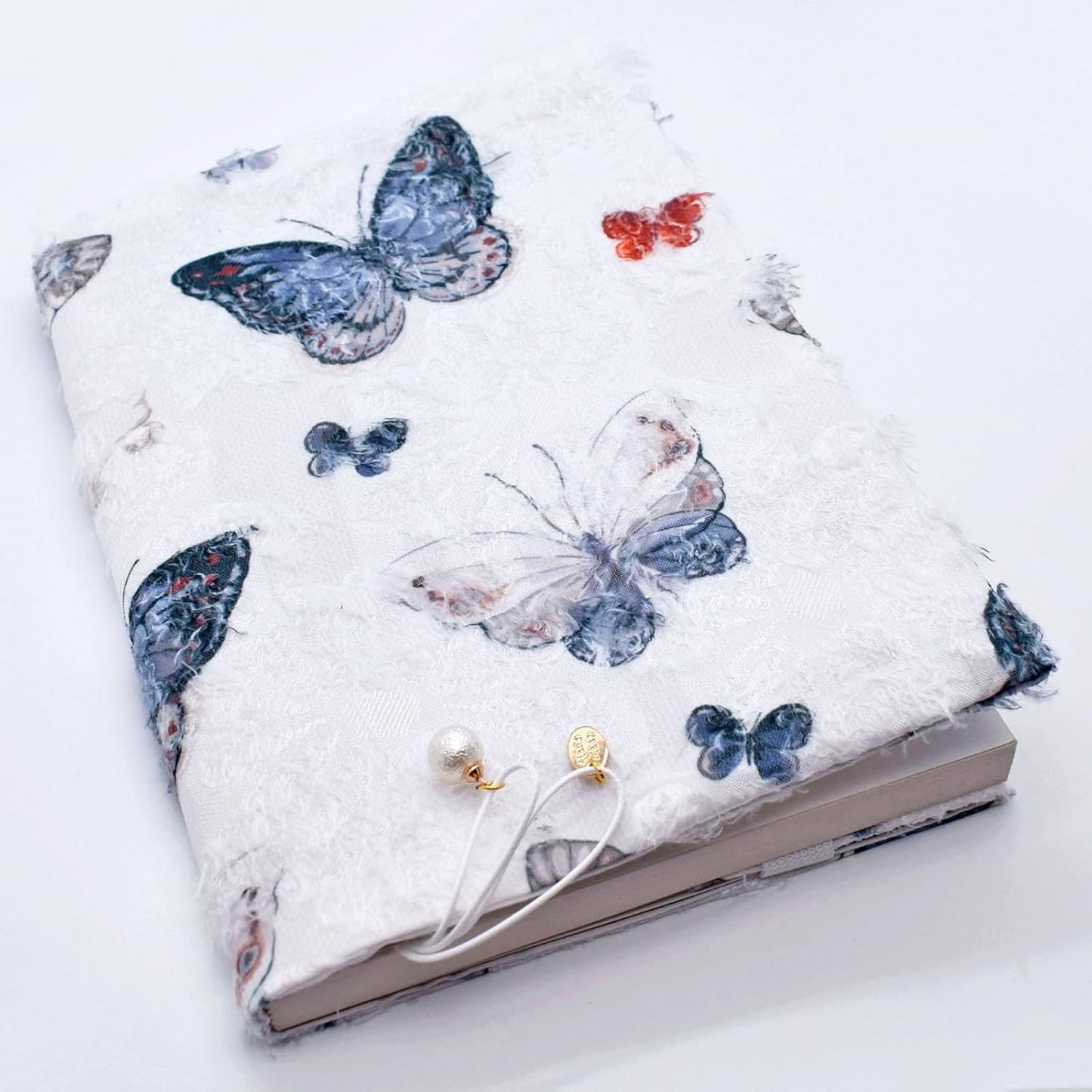 BLBMH Book Covers for Paperbacks Book Cover for Privacy Fit for 5.5x8.5 inch Adjustable Book Jacket Cover for Diary Books Fabric Softcover Protector for Notebook Book Lovers Gifts - Butterfly A 8.5in