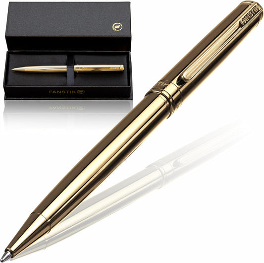 Gold Luxury ballpoint Pen (Made In USA) fancy gift set for women, Real 24K Gold Plating, Professional executive pen gift set for men (Lux BallPoint Gld)