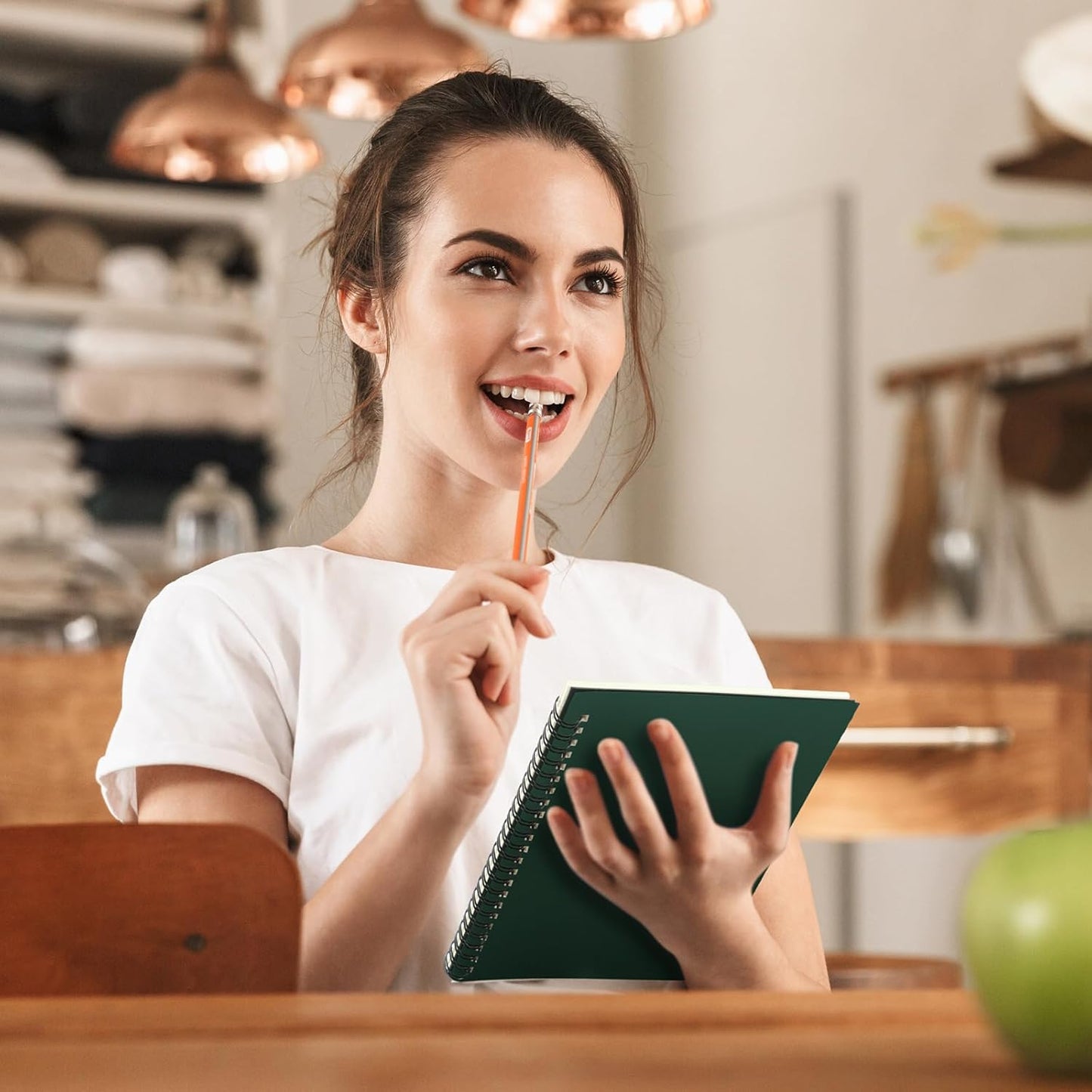 Yahenda Spiral Notebook Bulk A5 Journal Lined 8.3'' x 5.5'' Writing Composition Paper Small Notepad Subject Notebook for Students Office Business Back to School Supplies(Deep Green,36 Pcs)