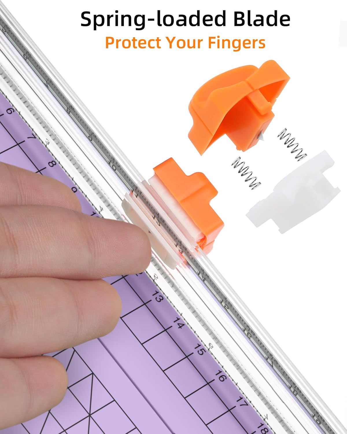 Firbon Purple A5 Paper Cutter, Straight Small Paper Trimmer with Side Ruler for Scrapbooking Craft, Paper, Coupon, Label, Cardstock