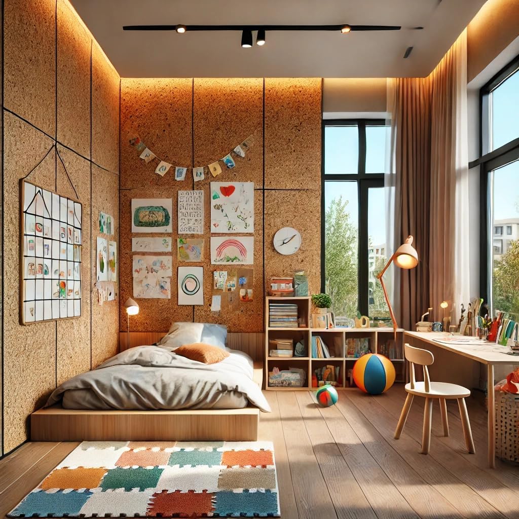 Manton Cork Premium Cork Roll - 4' x 6' x 1/4", 100% Natural Facing Grade Material for Bulletin Boards, Decorative Photo and Message Push Pin Displays - Perfect for Home, School, and Office