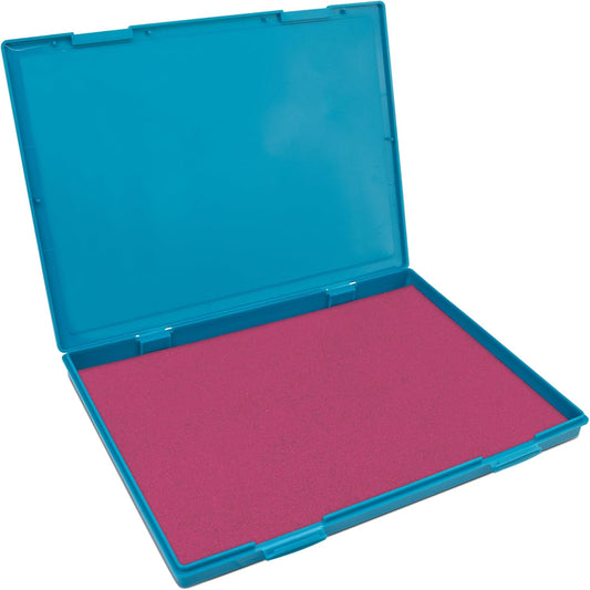 MaxMark Extra Large Pink Ink Stamp Pad - 8.25" x 11.5" - Industrial Felt Pad - Pink Color