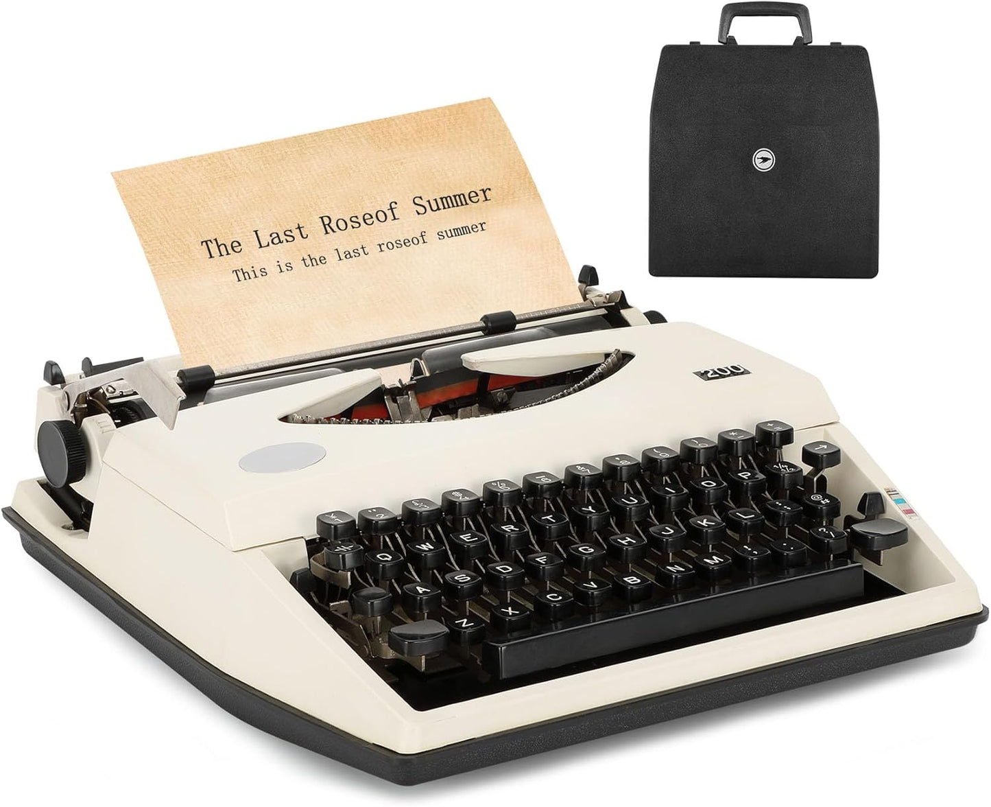 Manual Typewriter,1980s Traditional Portable Vintage Typewriter Deeply Restored,Manual Typewriter for Writing,Letters and Vintage Collectible Present,Classic Retro Manual Typewriter