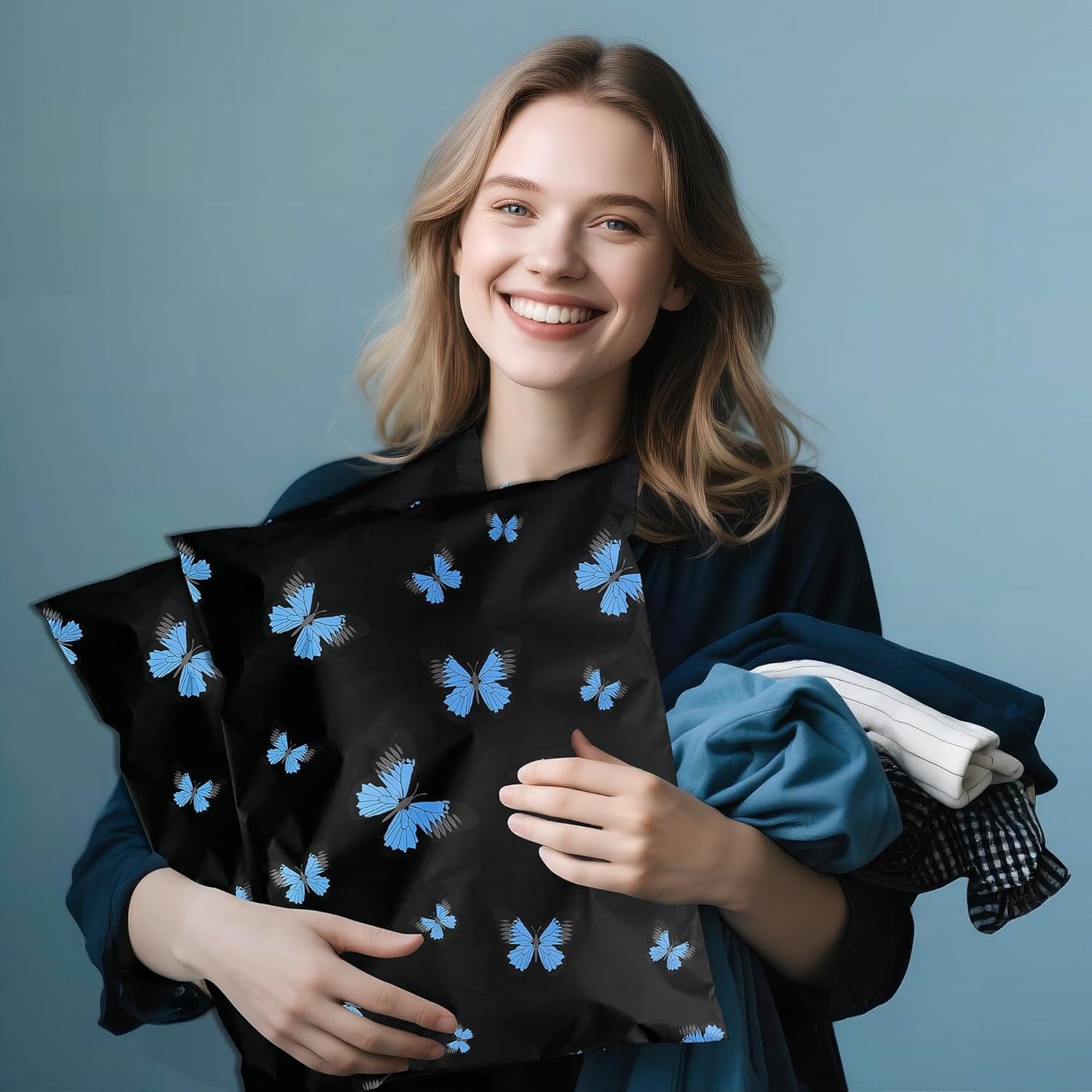 butterfly Poly Mailer 10x13 Inch 25 Pcs, Waterproof Shipping Bags for Clothing, Tear-Resistant Mailier Bags, Strong Mailing Bags with Self-Seal