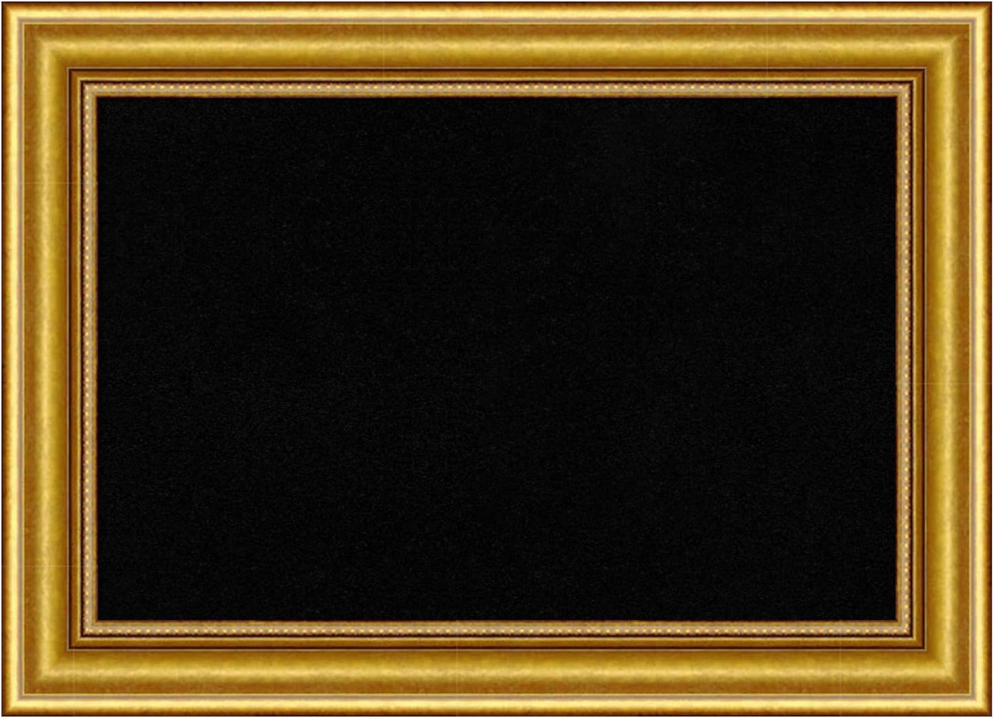 Amanti Art Black Cork Board for Wall, 16x22 Vision Board with Gold Wood Frame, Small Corkboard Office Decor for Home Organization, Traditional Corkboard Pinboard to Display Items for Home