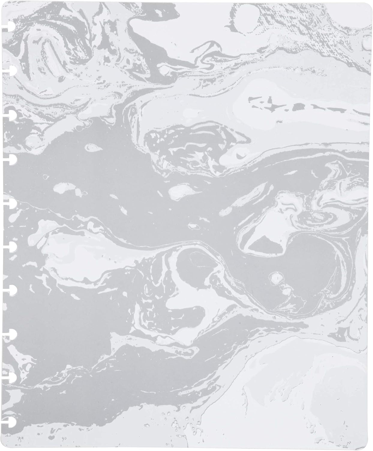 Talia Discbound Notebooks, Planner, Customizable, (Marble Flow Carrara, Midsize (7.5in x 9.75in))