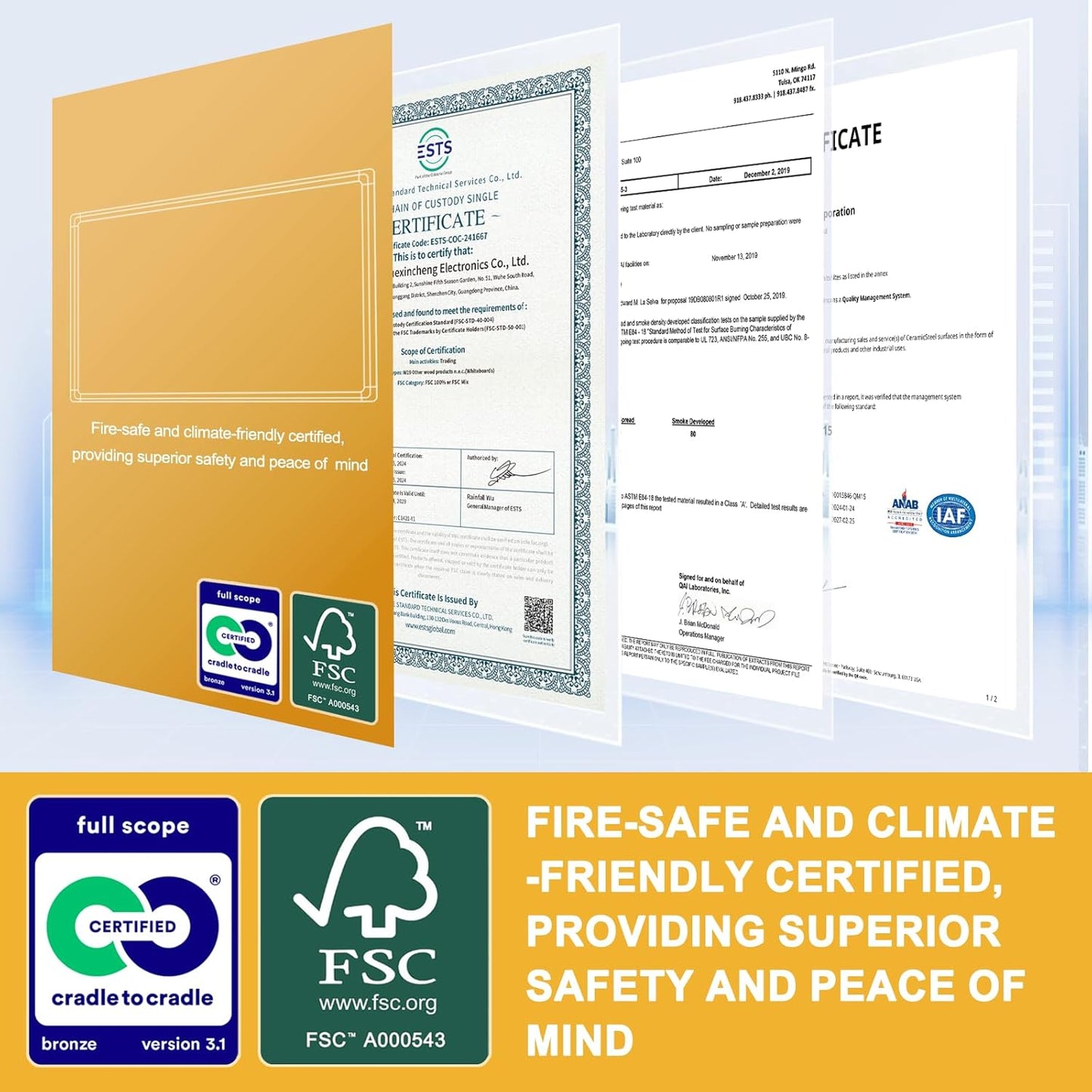 H-Qprobd 8'x4' Whiteboard Commercial-Grade Large Magnetic Dry Erase White Board for Wall - 96"x48" Presentation Boards for Business, Education & Government - Aluminum Frame Wall Mounted Whiteboard