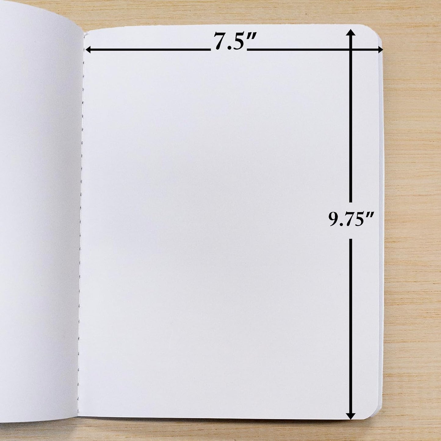 BAZIC Composition Book Blue Marble Unruled Ruled 100 Sheet Notebook, Blank Page Journal Comp Notebooks for School, 2-Pack