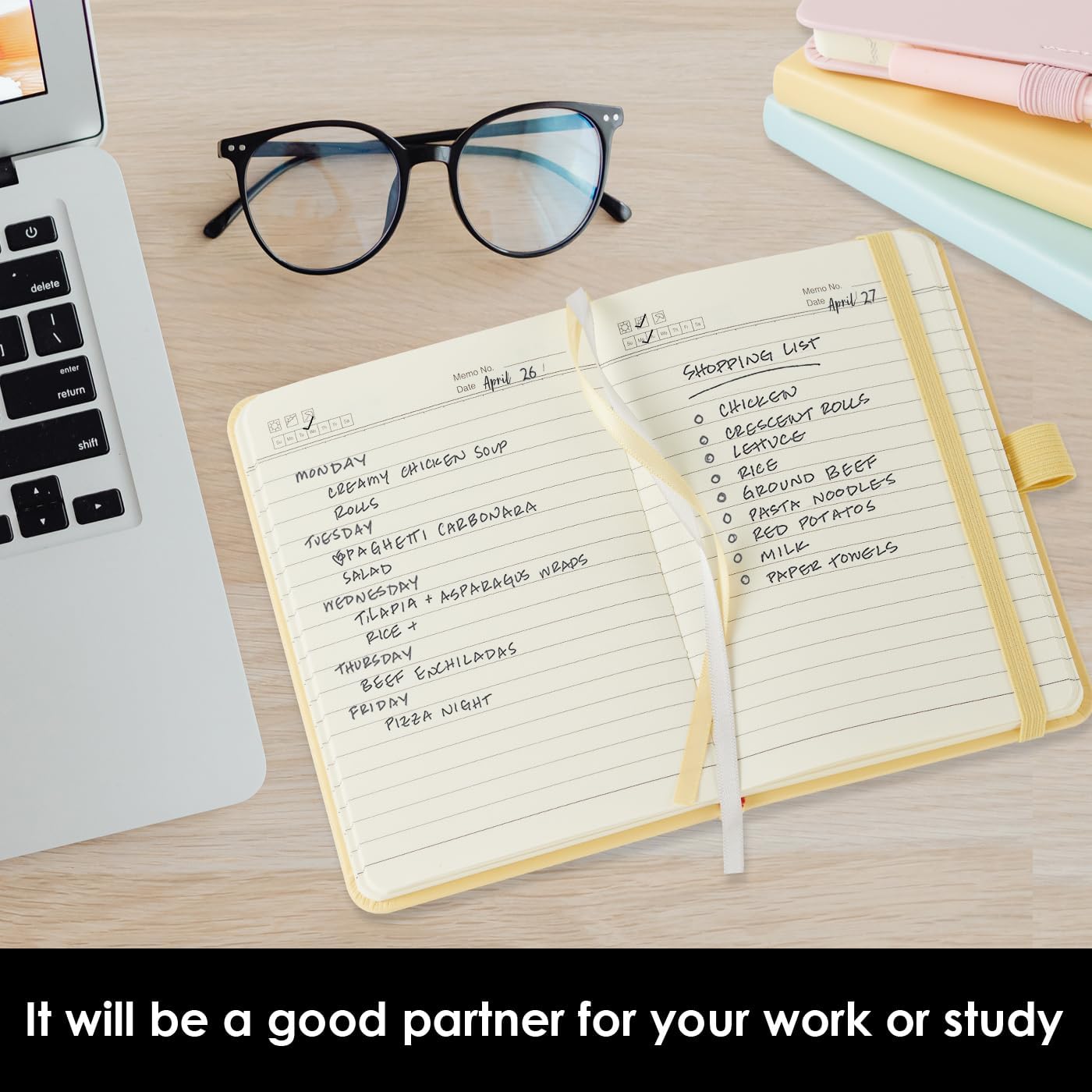 Small Notebook Journal with Pen, Mini Pocket Notepad for Women, Small Pocket Size Note pads for Note Taking, Pink, Yellow, Sky Blue Note Book