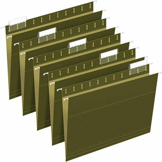Hanging File Folders, RAZCC 30 Pack Reinforced Hanging Folders Letter Size, Designed for Bulky Files, Filing Cabinet, Adjustable Tabs, Green