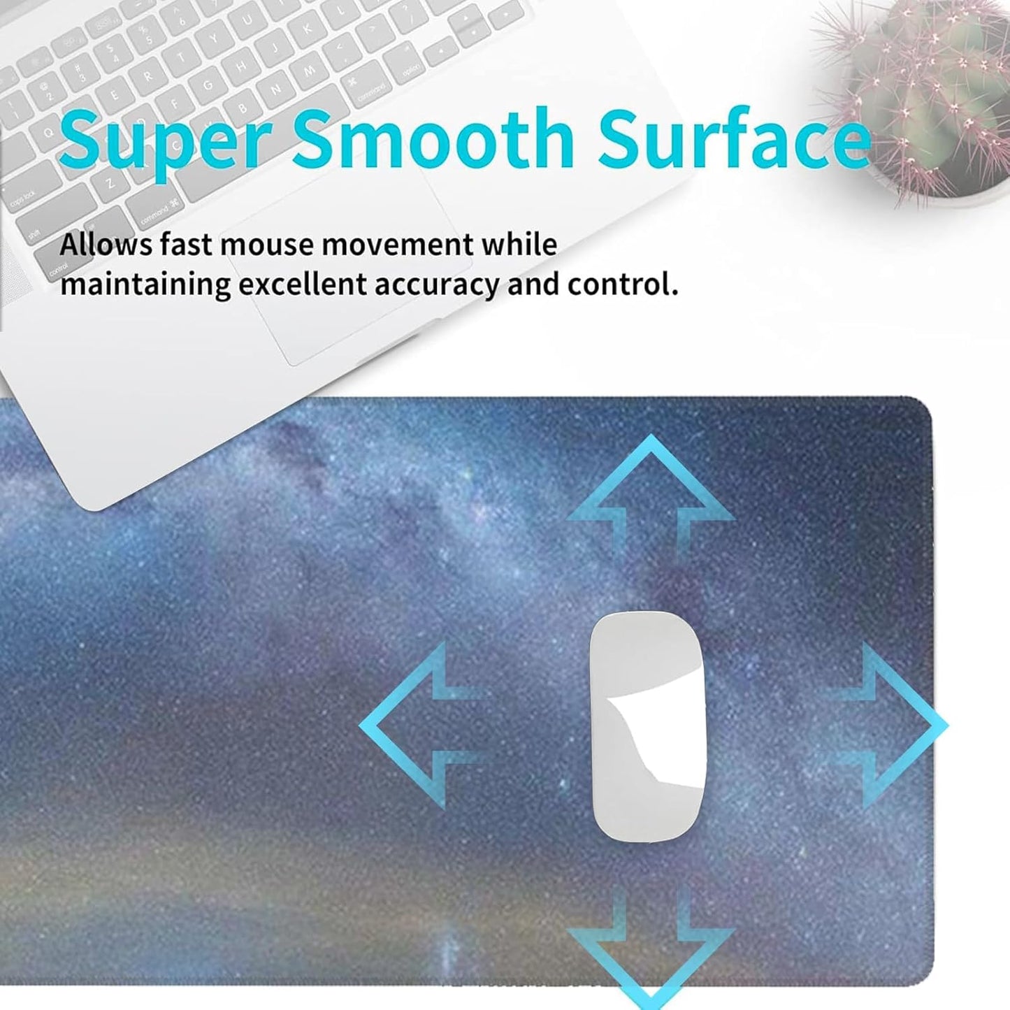 Cat Gaming Mouse Pad, Desk Mat, Non-Slip Rubber Base Cool Aesthetic MousePads for Computer Laptop Keyboard Office School Home Desktop Accessories Decor 31.5" x 11.8"