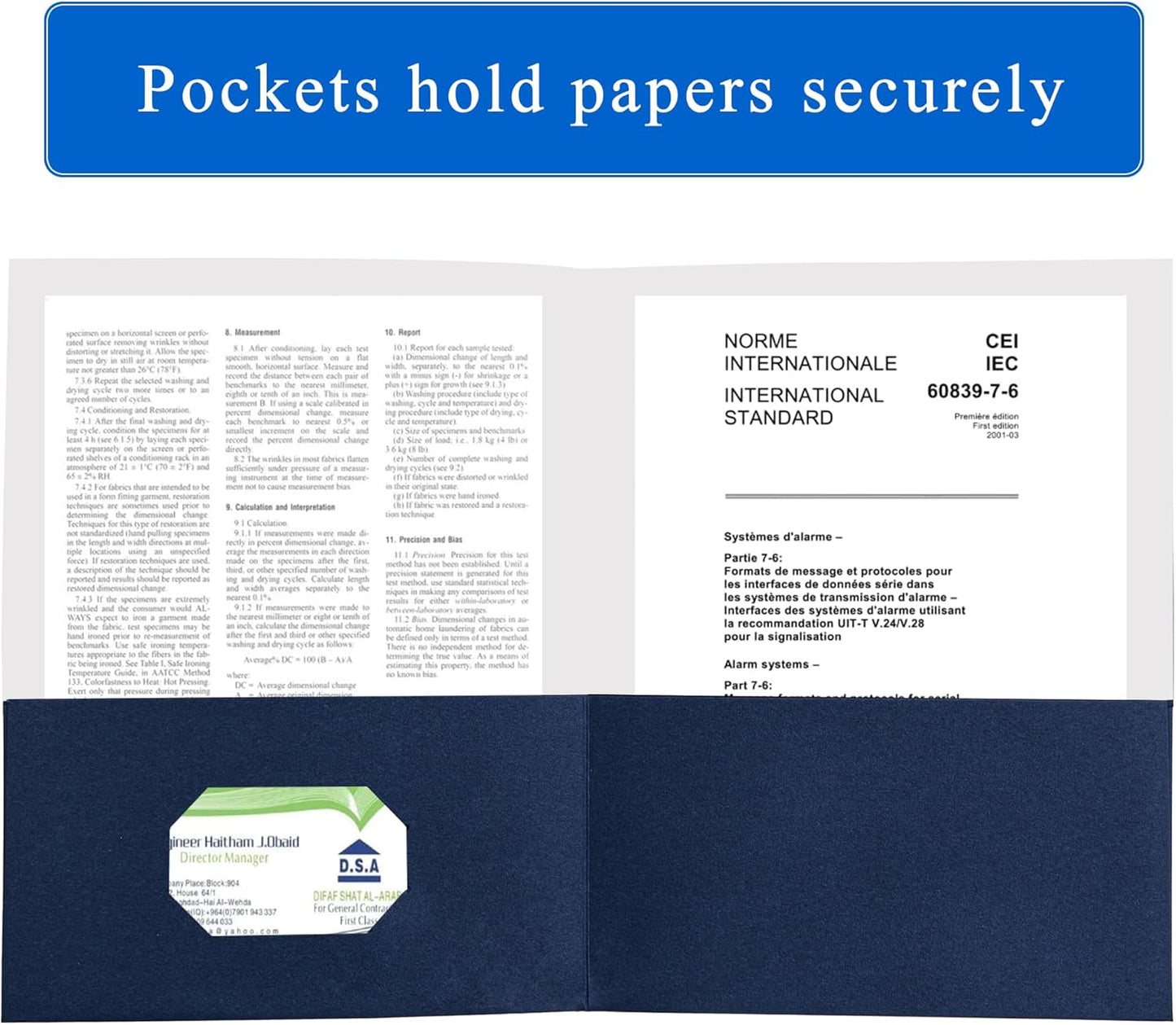 Zzrywuty 25 Packs Paper Folders with Pockets for Students,Businessmen and Office Workers,Letter Size,Two Pocket Folders with Card Slot for Office,Business,School Supplies (Royal Blue)