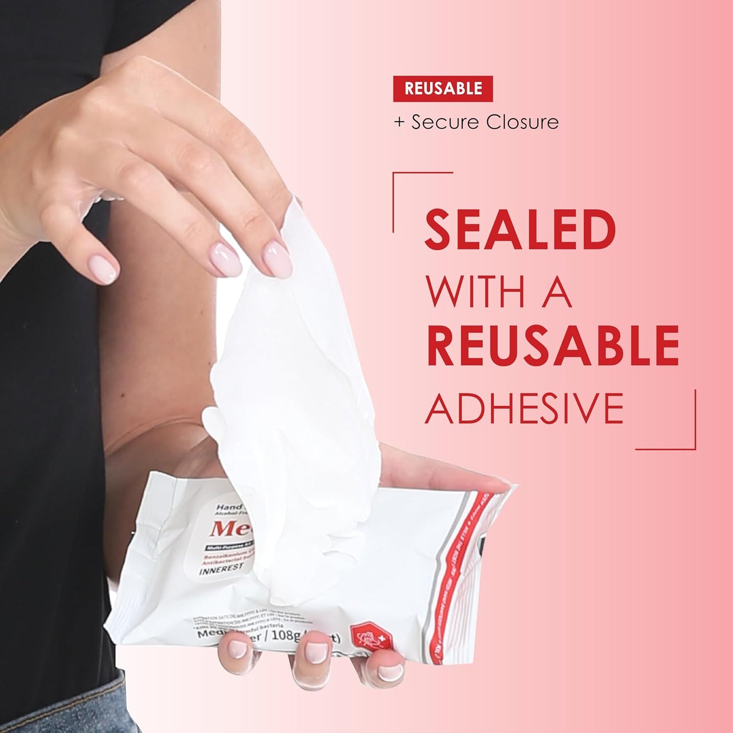 MEDIWIPER 80ct Alcohol-Free Hand Sanitizing Wipes Unscnted Antibacterial Wet Wipe, Hand Sanitizer (160 Wipes (80 * 2))