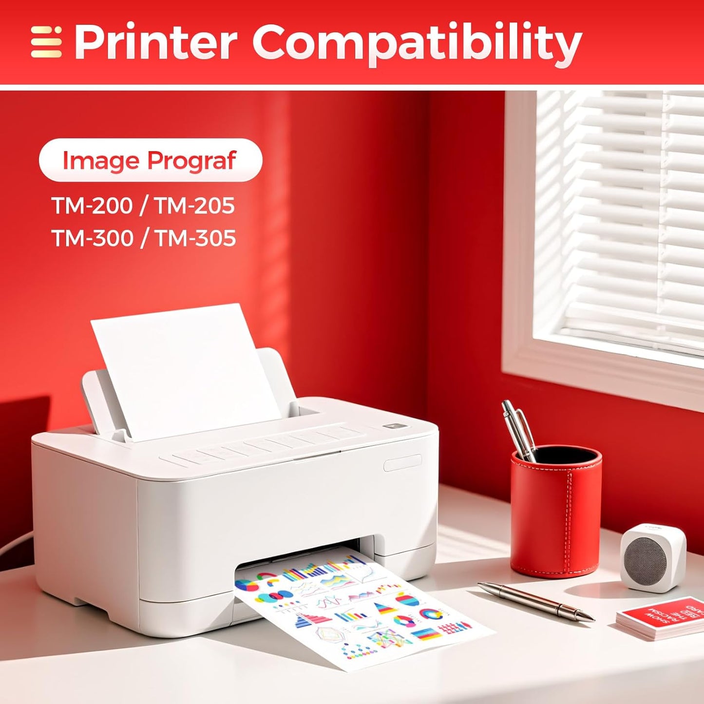 PFI-320 Pigment Ink Tank Set 5-Pack 300ml High Capacity Replacement for Canon PFI-320 PFI320 Ink Cartridges Compatible with Canon imagePROGRAF TM-200 TM-205 TM-300 TM-305 Printer Black Yellow Magenta