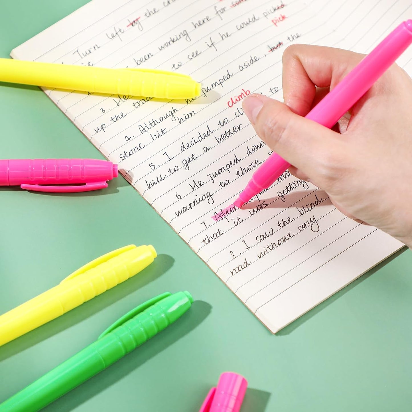 Seajan 120 Pack Highlighters Assorted Colors Highlighter Markers Chisel Tip Highlighter Pens Quick Drying Markers Bulk for Adults Home Office Supplies(Bright Colors)