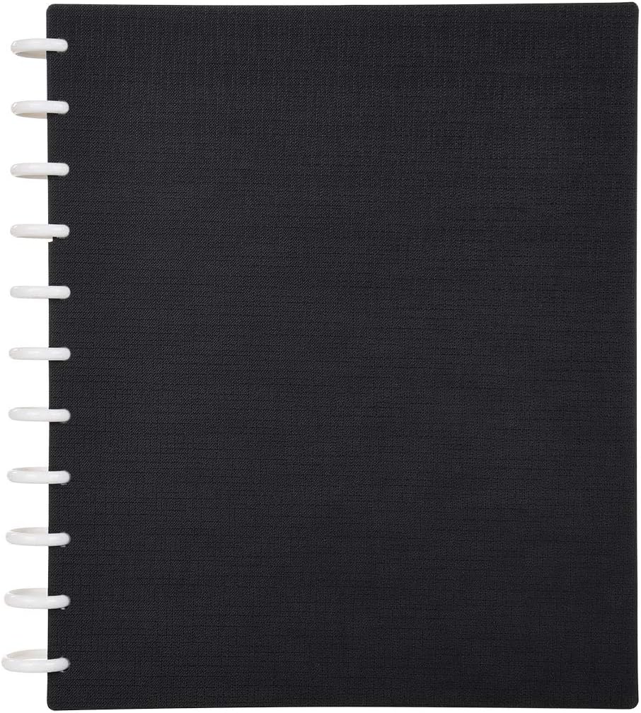 Talia Discbound Notebooks, Planner, Customizable, (Black, Letter (8.5in x 11in))