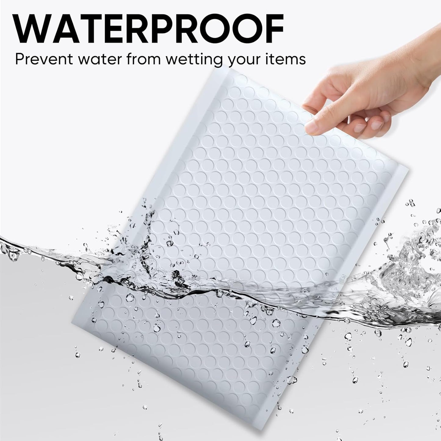 CHMI White Bubble Mailers 8.5 x 12 Inch 100 Pack, Usable Size 8.25X12 Inch Poly Mailers,Mailing Envelopes,Shipping Mailer，Opaque Self Seal Adhesive Waterproof Bags for Packaging and Shipping.