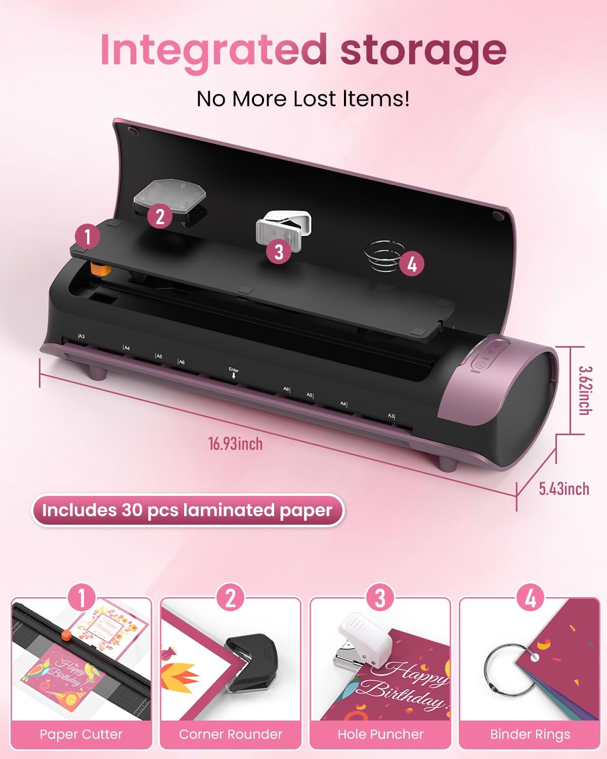 Laminator Machine Thermal Laminating Machine with Sheets 11x17 Personal Laminator for Teachers, 13 Inch Lamination Machine 60S Warm Up Office Presentation laminators, A3 Portable Paper Laminate Kit