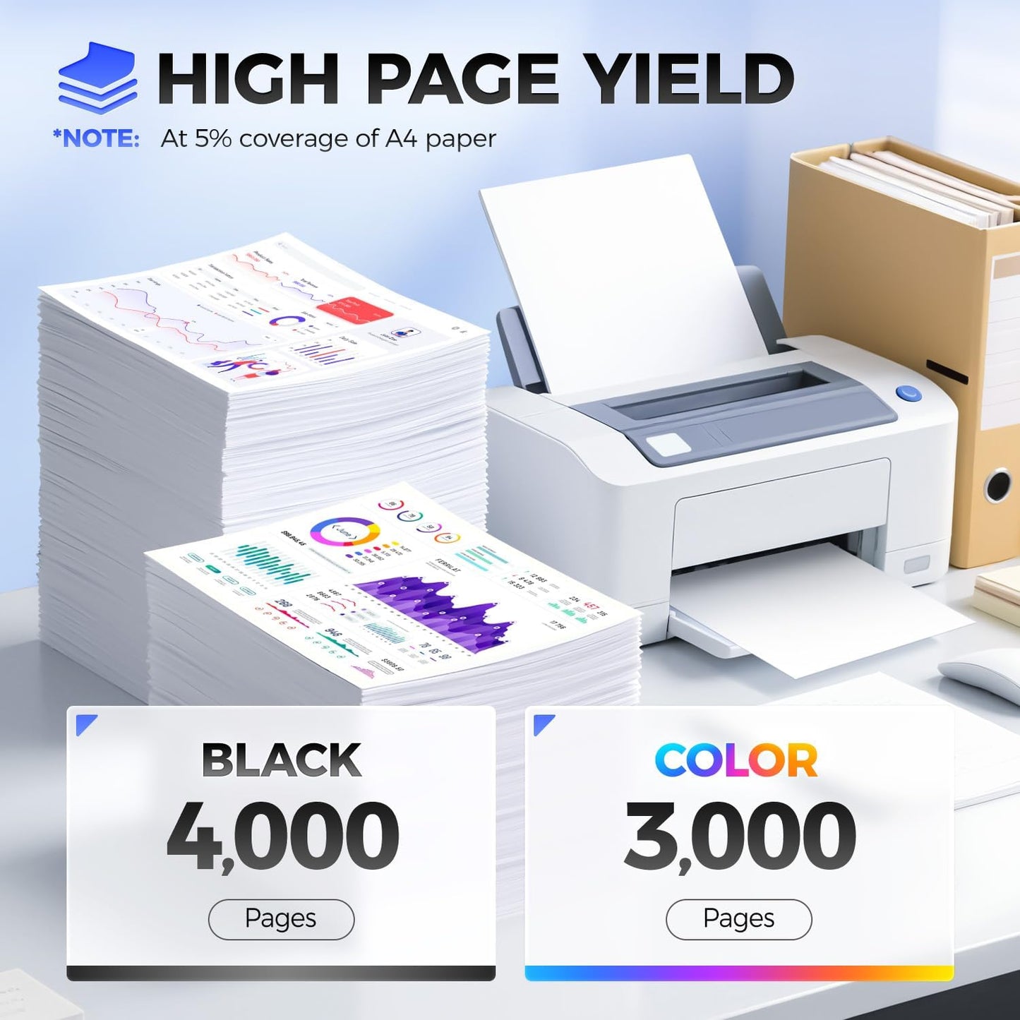 80C1HK0 80C1HC0 80C1HM0 80C1HY0 Toner Cartridge Set 4-Pack Black Cyan Magenta Yellow with chip Replacement Compatible for Lexmark CX410E CX410DE CX410DTE CX510DE CX510DTHE CX510DHE Color Laser Printer