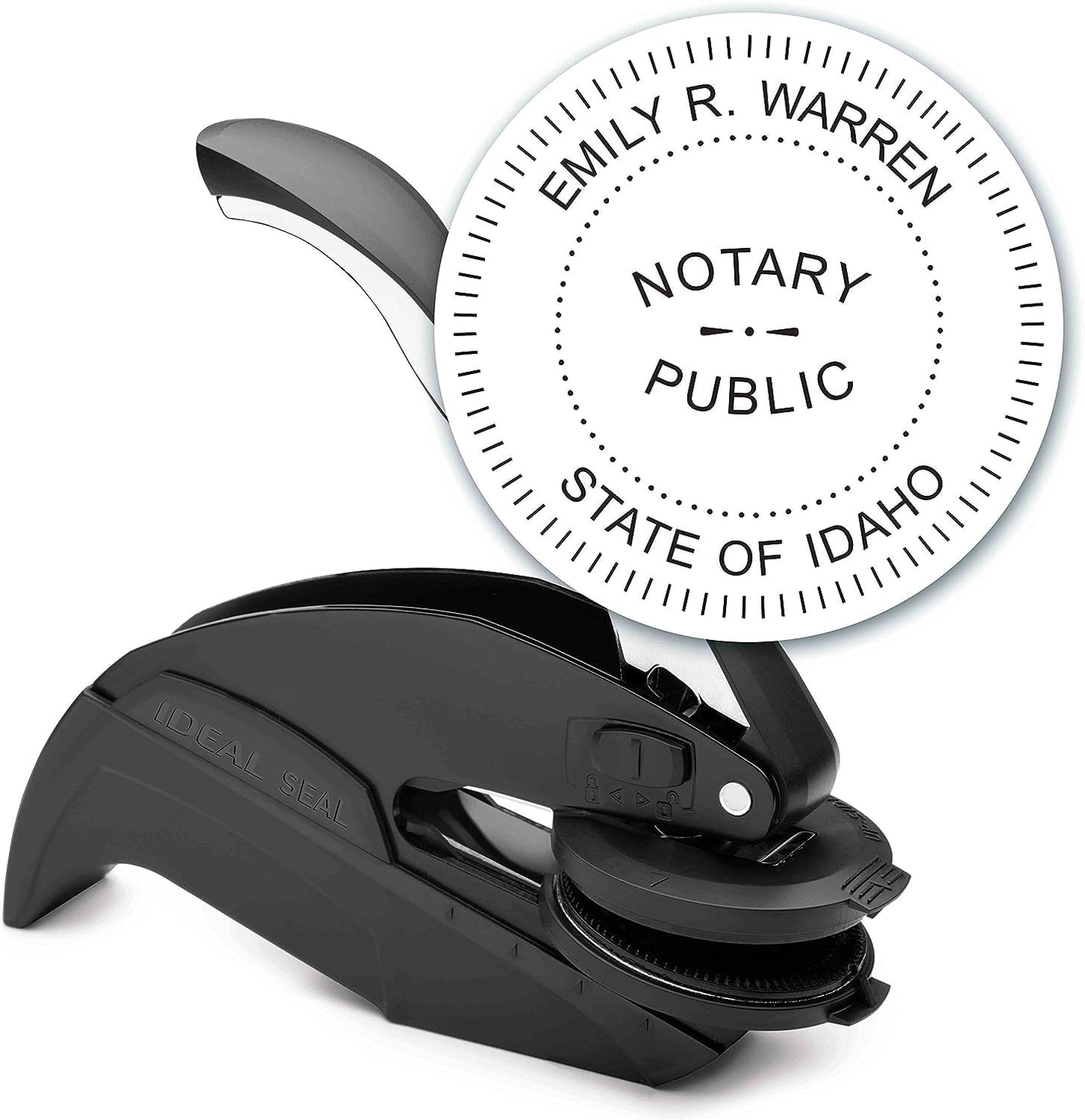 MaxMark Notary Seal Round Embosser for Idaho State - Includes Gold Burst Seal Labels (50 Count)