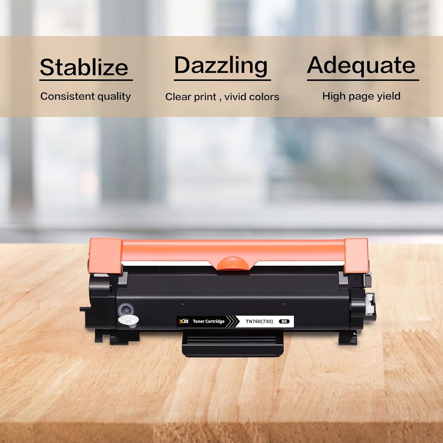 XJI Compatible Toner Cartridges Replacement for Brother TN760 TN-760 TN730 TN-730 High Yield (Black, 2 Pack), for DCP-L2550DW DCPL2550DW HL-L2350DW L2390DW L2395DW MFC-L2710DW MFCL2710DW Printer