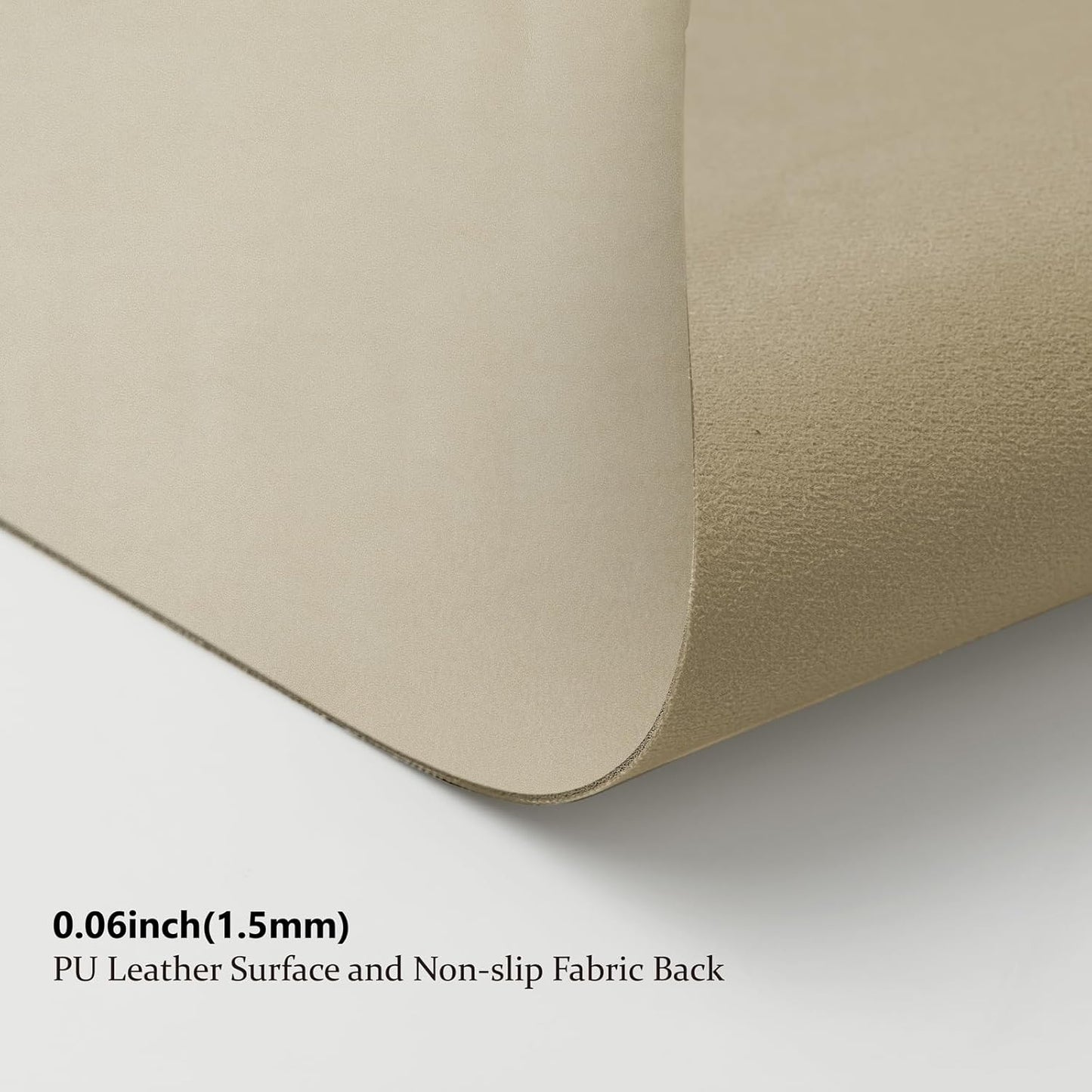 Leather Desk Mat - Small Non-Slip PU Desk Pad for Office and Home - Desk Organization and Accessories - Ideal for Large Mouse Pad and Small Desk Mats on Top of Desks (Champagne Gold,23.6"x 13.8")