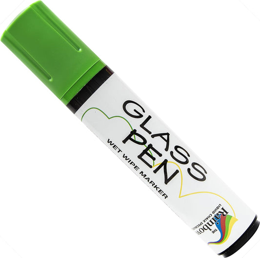 Glass Pen Window Marker: Liquid Chalk Pens for Glass, Whiteboard Markers with Washable Paint - Graduation, Car Windows, Mirror Pen, Storefront, Wedding, Parade, Party & Holiday (Green, Jumbo Tip)