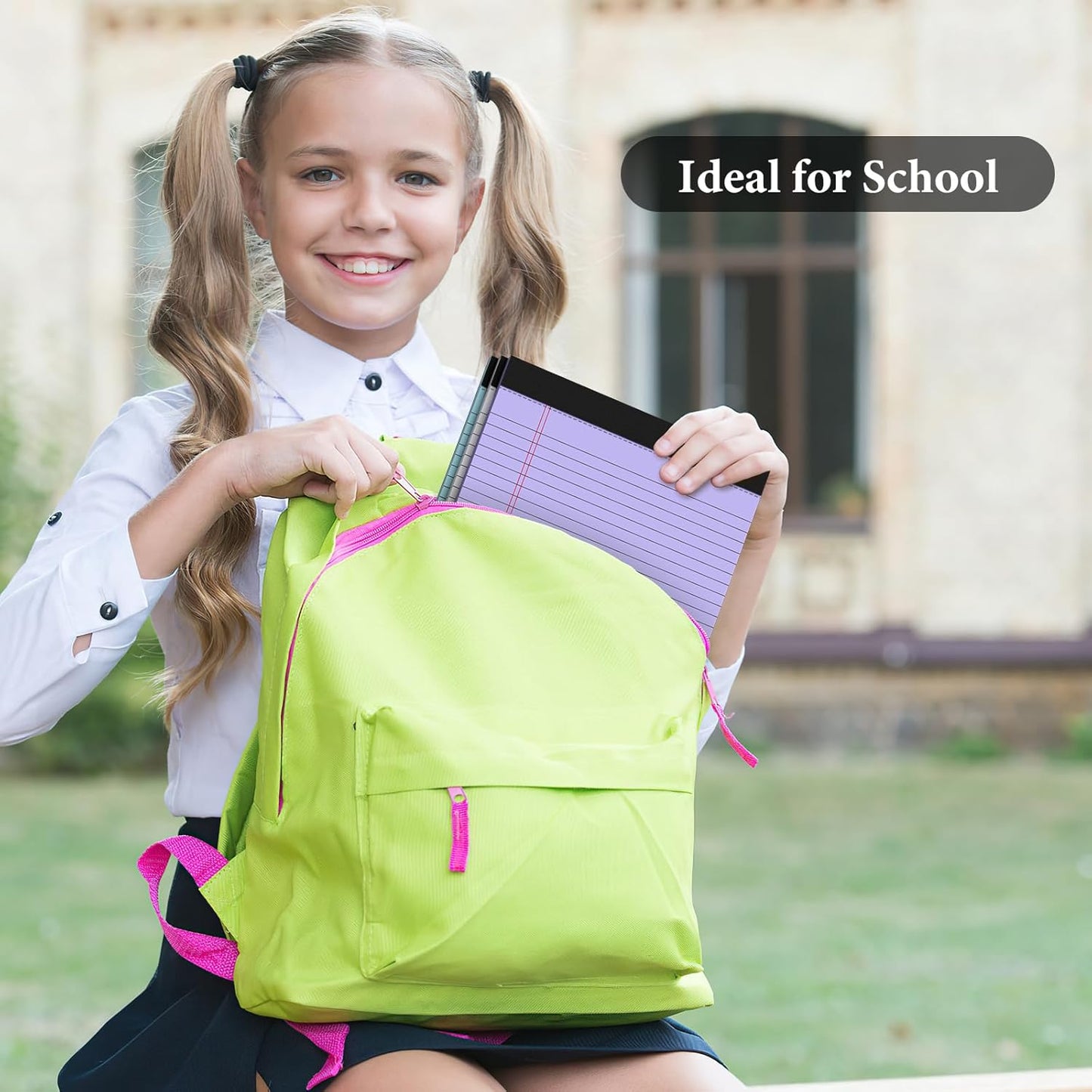 12 Pack Colored Legal Pads 8.5" x 11" Note Pads Wide Ruled Lined Paper with Micro-Perforated Writing Notebook 30 Sheets per Pad (360 Total Pages) Notepad for School, Office & Home Supplies