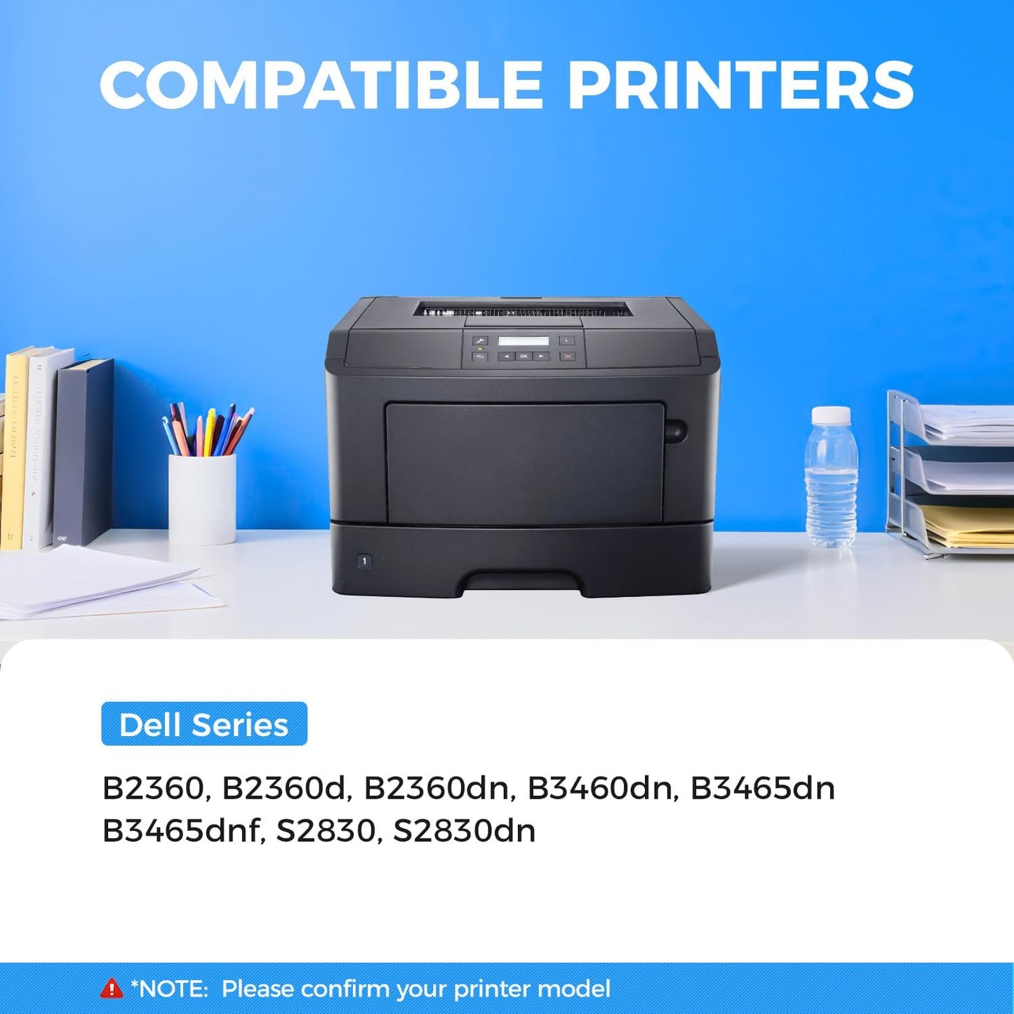 B2360 KVK63 Drum Unit (Not Toner) 1-Pack Replacement for Dell B2360 KVK63 Image-Drum Compatible with Dell B2360 B2360d B2360dn B3460dn B3465dn B3465dnf S2830 S2830dn Laser Printer All-in-One Copier