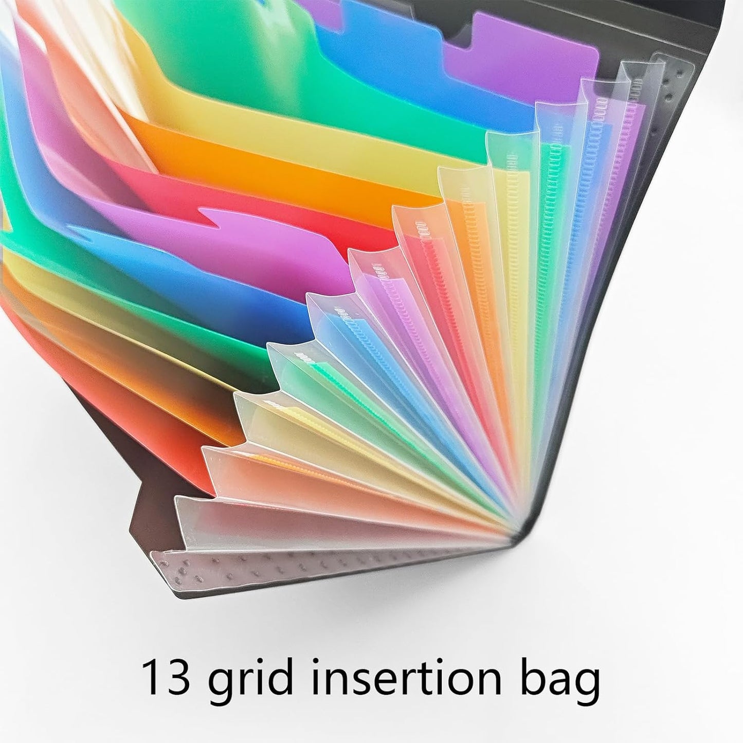 14 PCS Office Accordion File Organizer Bulk - 13 Pocket Plastics Expanding Folder with Tabs - Letter Size Loose Paper Folder for Work School Home, Student Teacher