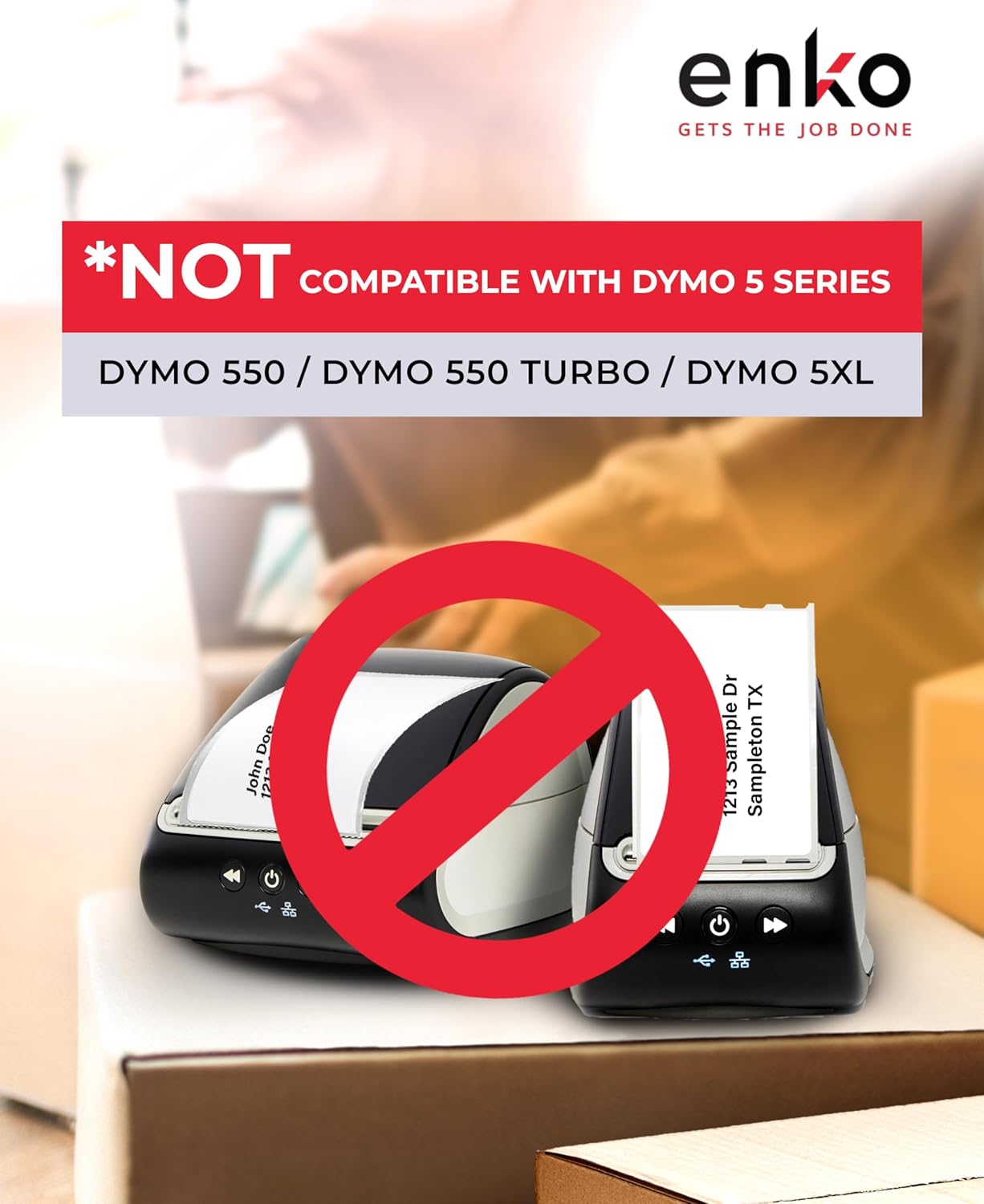 enKo (96 Rolls, 28,800 Labels) Address, Shipping & Barcode Labels 30256 (2-5/16 x 4") Compatible for Dymo LabelWriter