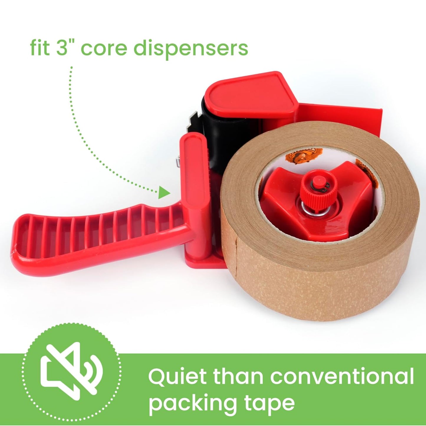 Eco-Friendly Kraft Paper Tape, Biodegradable Heavy Duty Packing Tape 2Inch x 55Yard, Recyclable Packaging Tape Self Adhesive Box Tape for Shipping, Sealing, Moving & Masking, 12Rolls