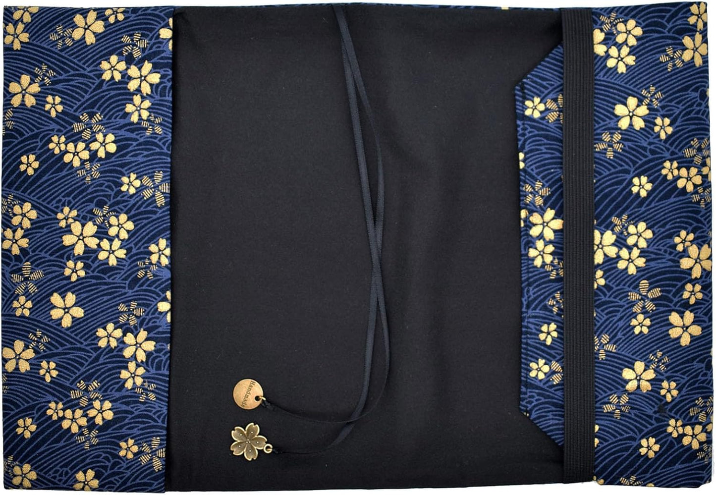 BLBMH 5.5x8.5 inch Book Covers for Paperbacks Adjustable Book Cover for Women Book Lovers Gifts Bible Novels Journal Soft Cloth Protector - Blue Sakura 8.5in