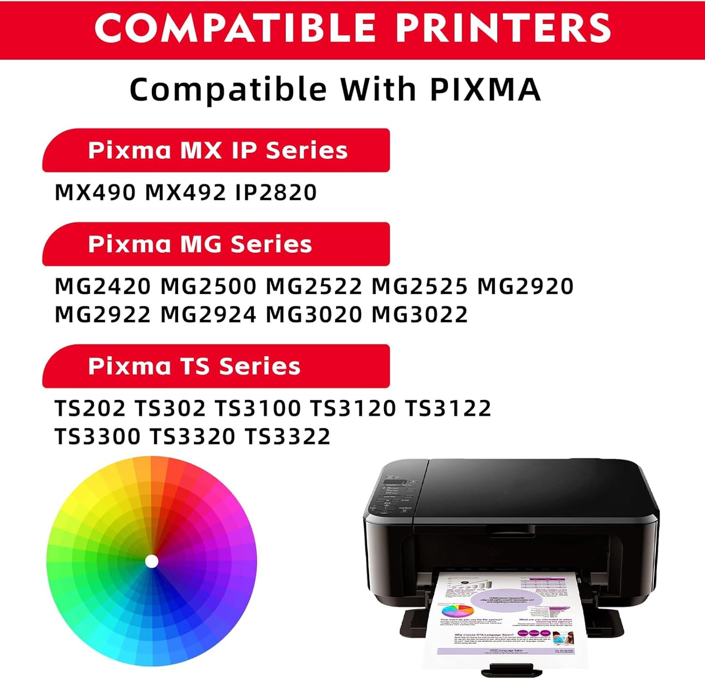 Replacement for Canon 245XL Black Ink Cartridges for Canon 243 Black Ink PG-245-High Yield, Compatible with Cannon MX490 MX492 MG2500 MG2522 MG2525 MG3022 MG2920 TS3100 TS3122 TS3300 TS3322