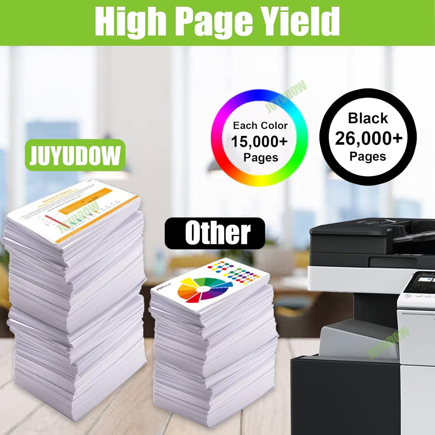 workcentre 7835 Toner 7525 Toner Cartridge High Yield Compatible for Xerox WorkCentre 7525 7530 7535 7545 7556 7830 7835 7855 7970 Printer Toner 006R01513 006R01514 006R01515 006R01516 (KCMY, 4-Pack)