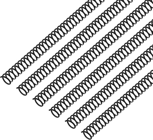 Leinuosen 120 Pack Plastic Spiral Binding Coils Kit Spirals Multi Size Coils for Binding Binder Combs Spines(1/2 Inch,Black)