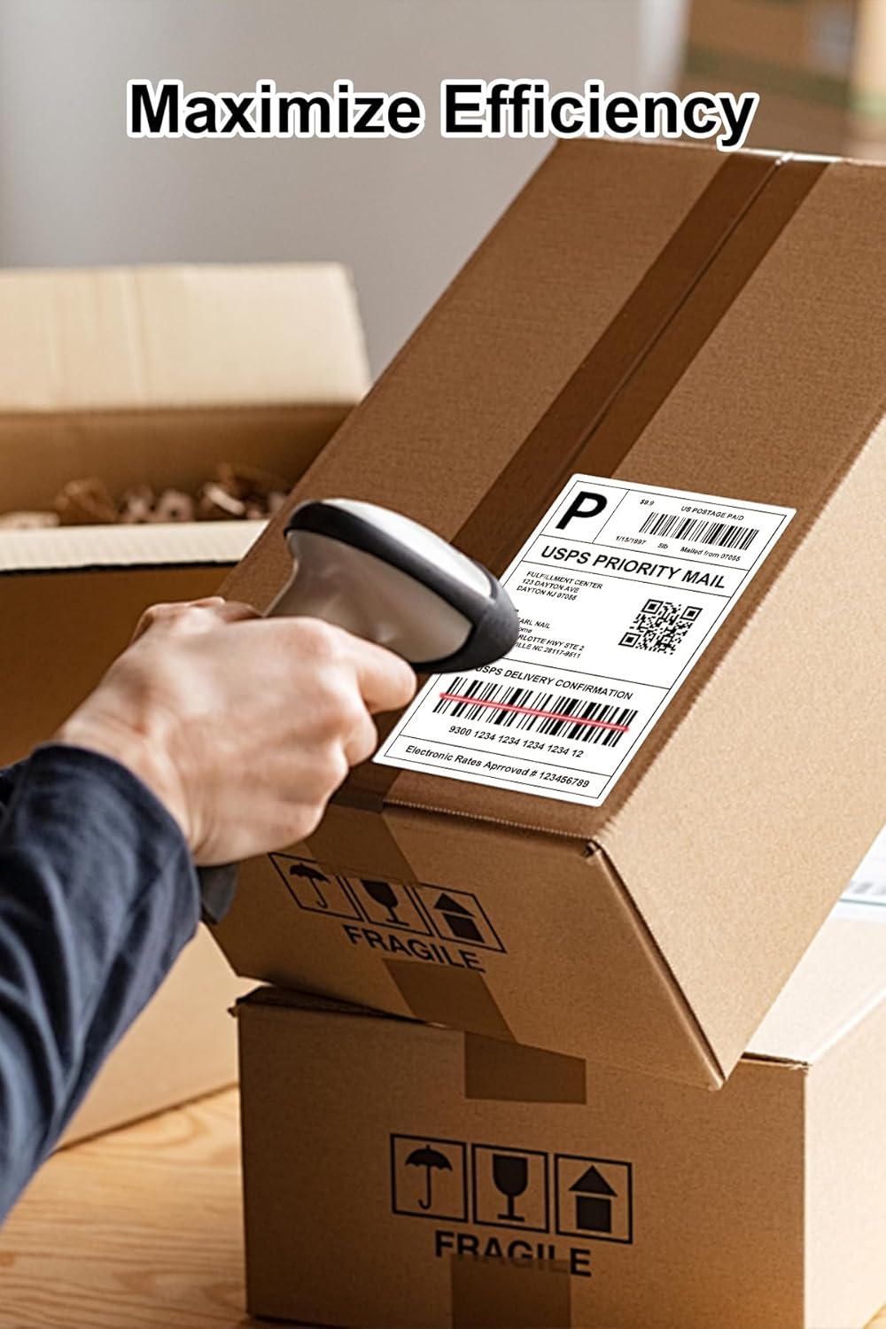 4x6 Thermal Labels - Waterproof Shipping Stickers for Thermal Printers, All-Purpose Label Stickers, White, 1000/Pack (2-Pack)