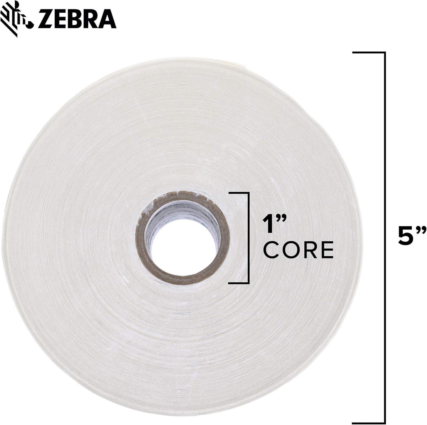 Zebra 4 x 2 in Thermal Transfer Polypropylene Labels PolyPro 3000T Permanent Adhesive Shipping Labels 1 in Core 4 rolls 10031649SP