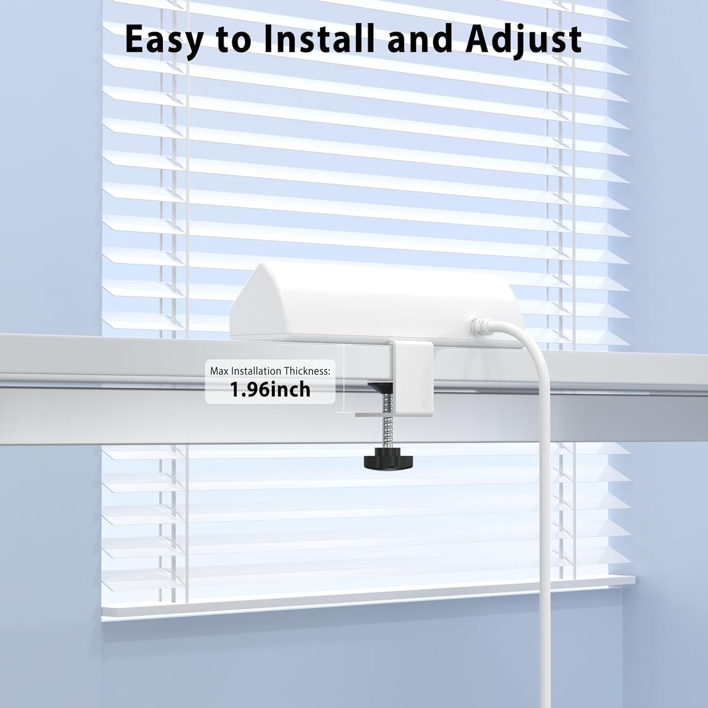 Jgstkcity Desk Clamp Power Strip,45W Fast Charging Station,4 USB-C,4 USB-A,Desk Mount Surge Protector,1875W Extension Cord with Multiple Outlets,ETL Listed,for Home Office Dorm Room,White,6 FT