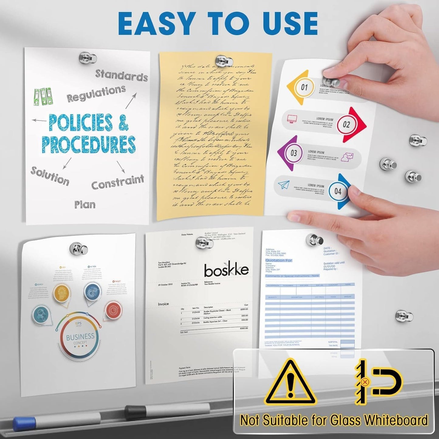 Grtard 16 Pack Magnetic Push Pins, Fridge Magnets for Whiteboard, Whiteboard Magnets Refrigerator Magnets, Small and Strong Push Pin Magnet for Office, School, Locker, and Map Magnet