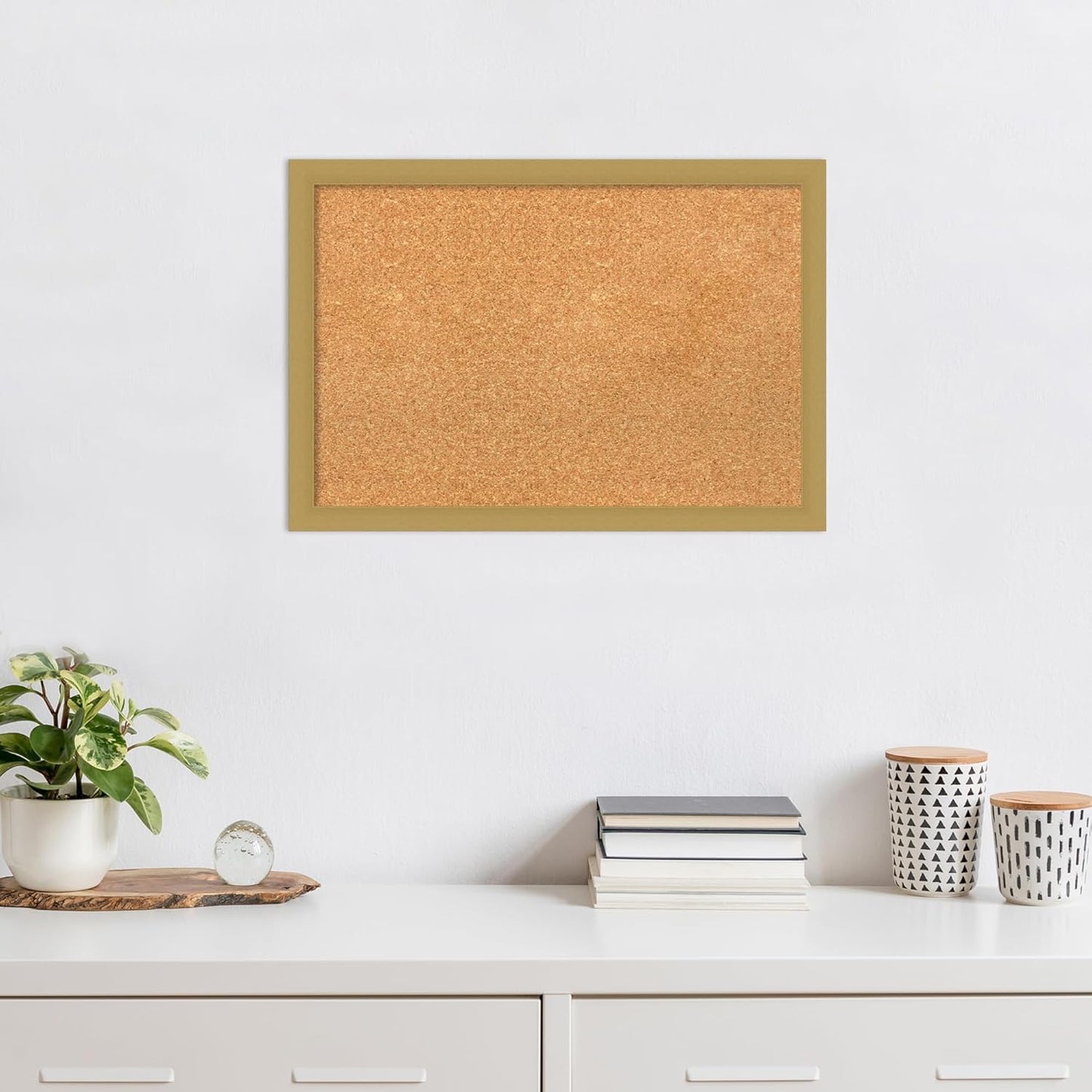 Amanti Art Natural Cork Board for Wall, 18x26 Vision Board with Gold Frame, Medium Corkboard Office Decor for Home Organization, Casual Corkboard Pinboard to display items for home organization